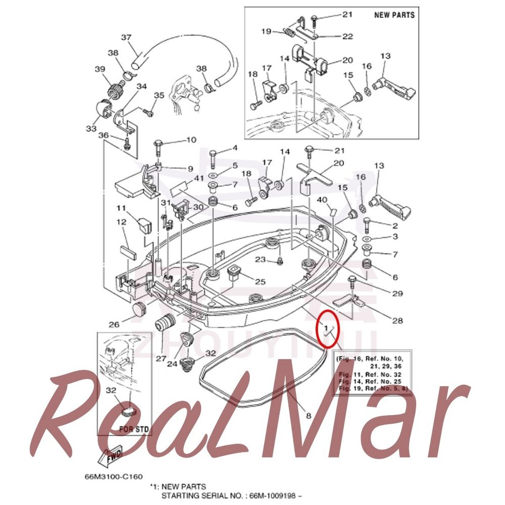FIG. 16 BOTTOM COWLING 爆炸图