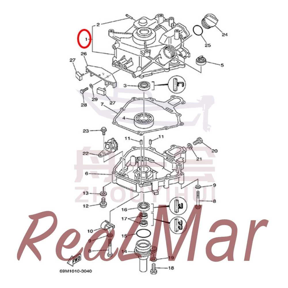 FIG.     4    CYLINDER. CRANKCASE 2 爆炸图