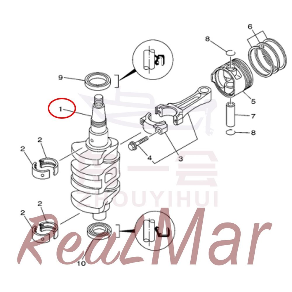 FIG.     3   CRANKSHAFT & PISTON 爆炸图