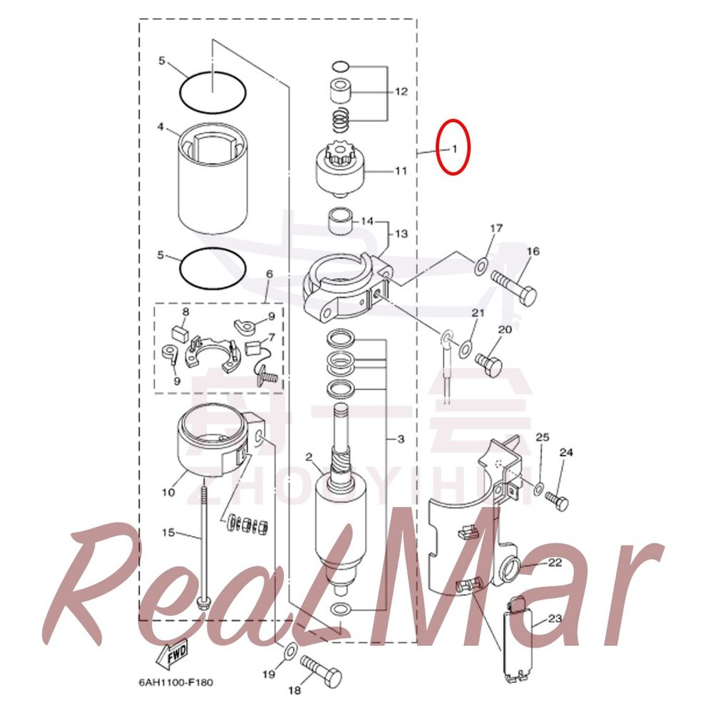 FIG.   17   STARTING MOTOR 爆炸图