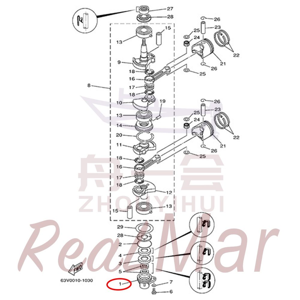 FIG.     3   CRANKSHAFT & PISTON 爆炸图