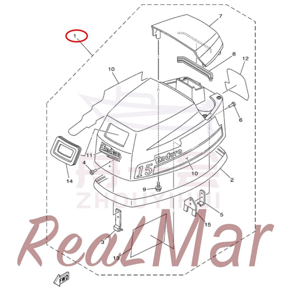 FIG.     1   TOP COWLING 爆炸图