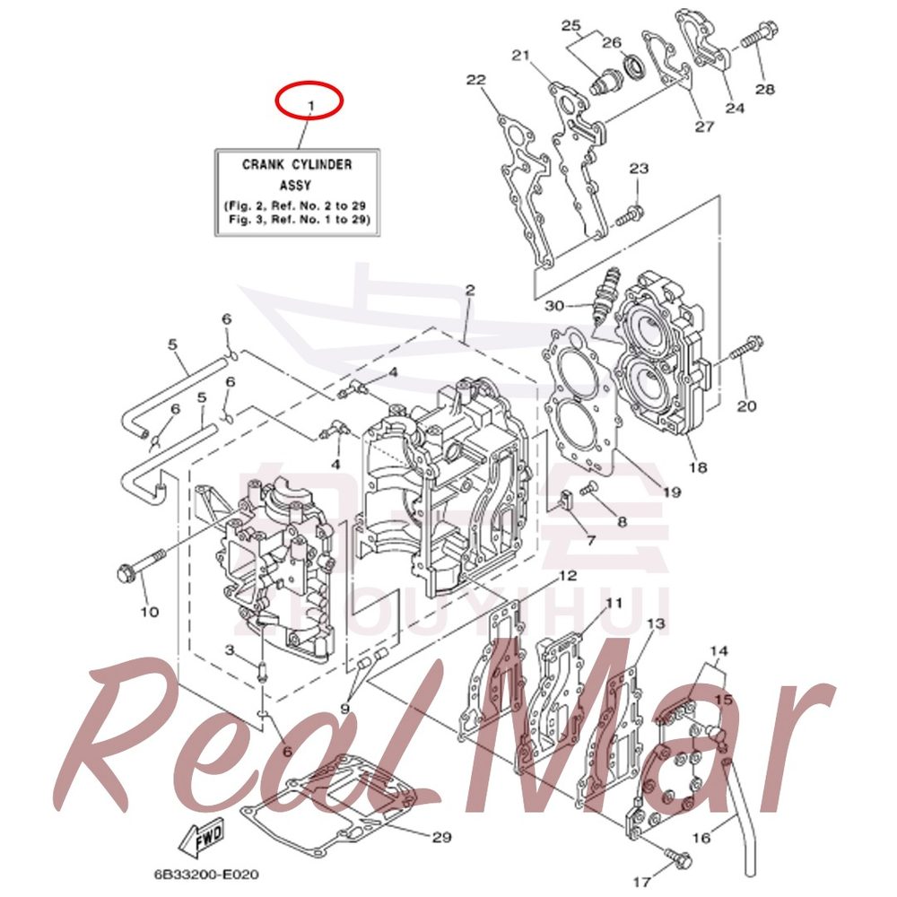 FIG.     2   CYLINDER & CRANKCASE 爆炸图