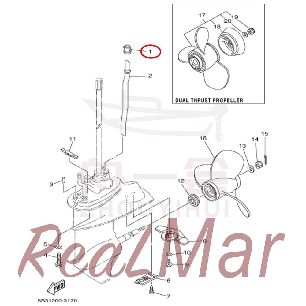 FIG.   17   LOWER CASING & DRIVE 2 爆炸图