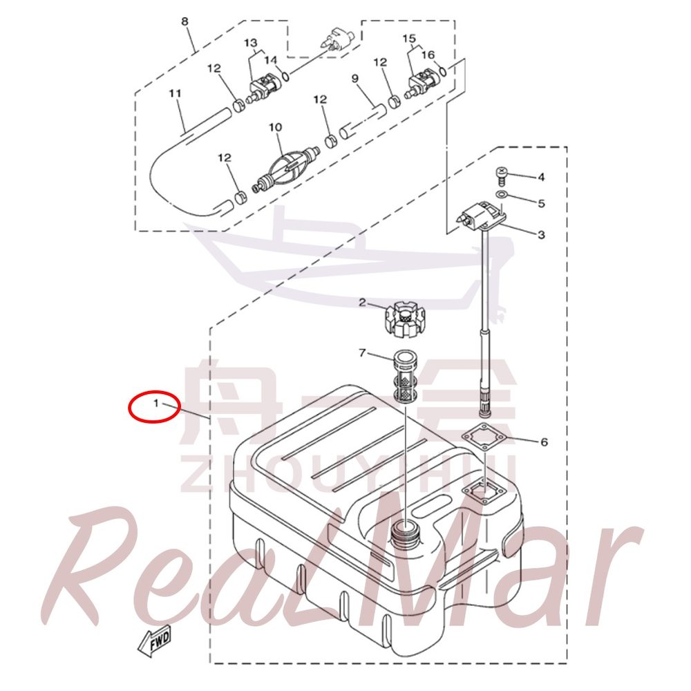 FIG.   25   FUEL TANK 爆炸图