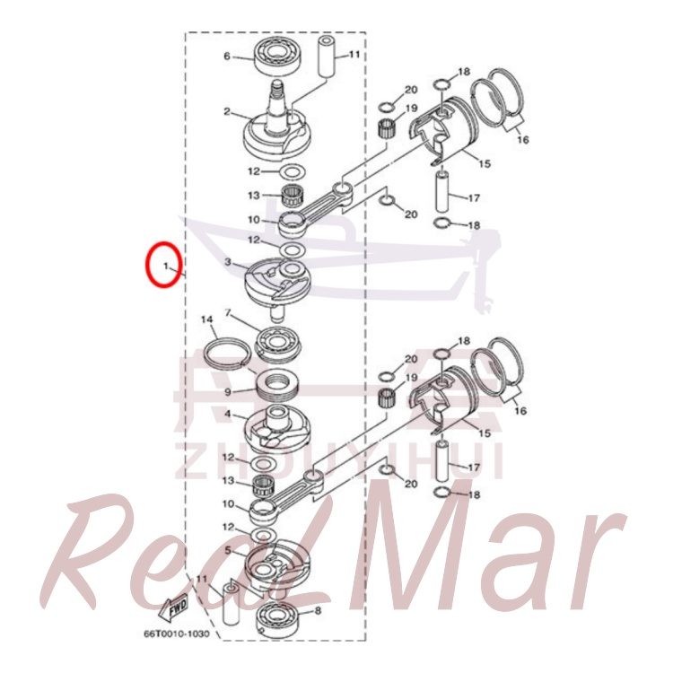 FIG.     3   CRANKSHAFT & PISTON 爆炸图