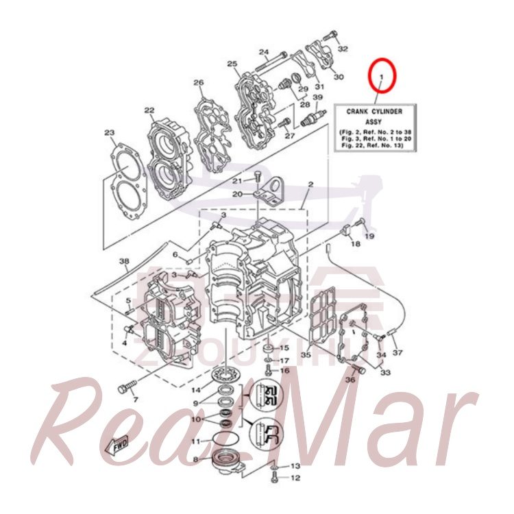FIG.     2   CYLINDER & CRANKCASE 爆炸图
