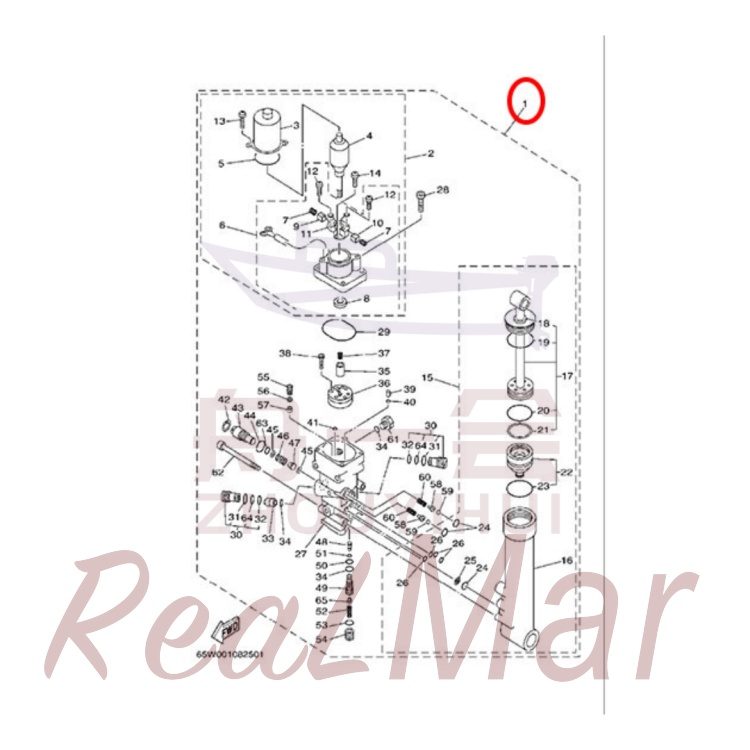 FIG.   21   POWER TRIM & TILT ASSY 爆炸图