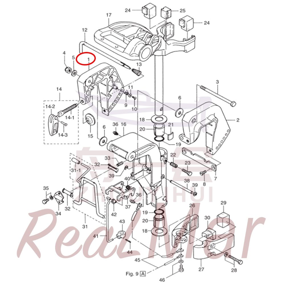 Fig. 12      BRACKET・REVERSE LOCK 爆炸图