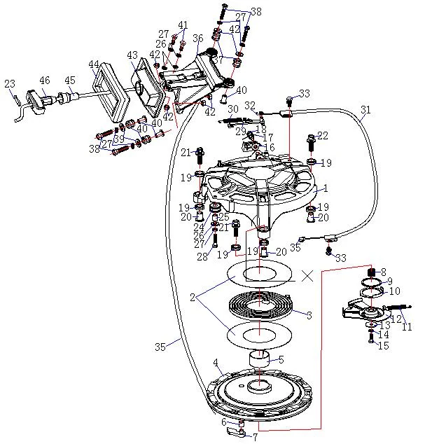 启动罩系统 爆炸图