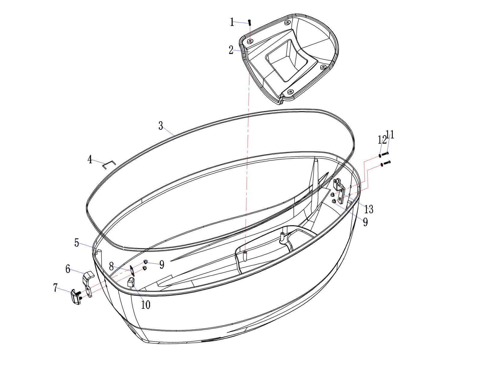 顶罩 爆炸图