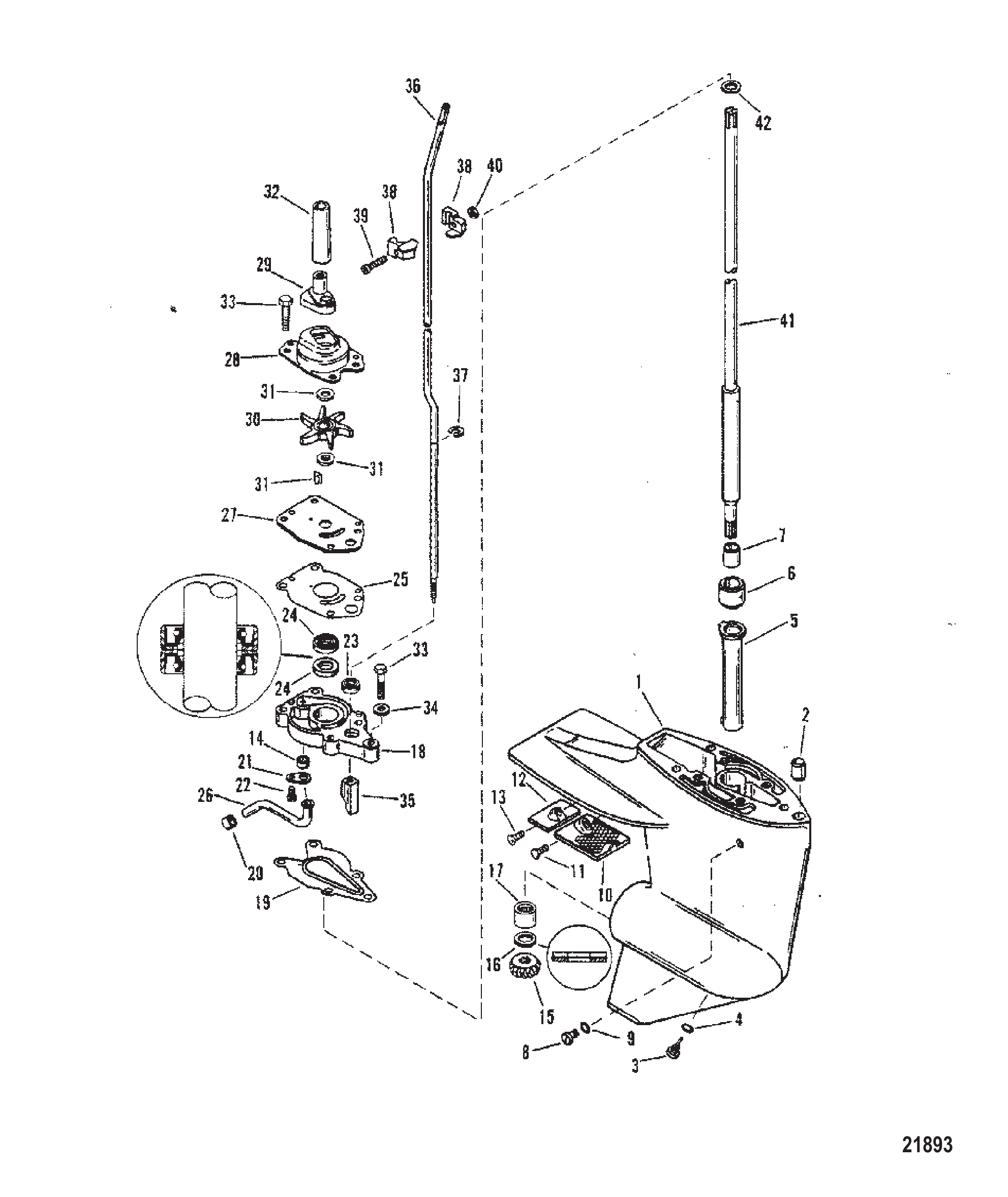 Gear Housing (Driveshaft)(2.00:1 Gear Ratio)