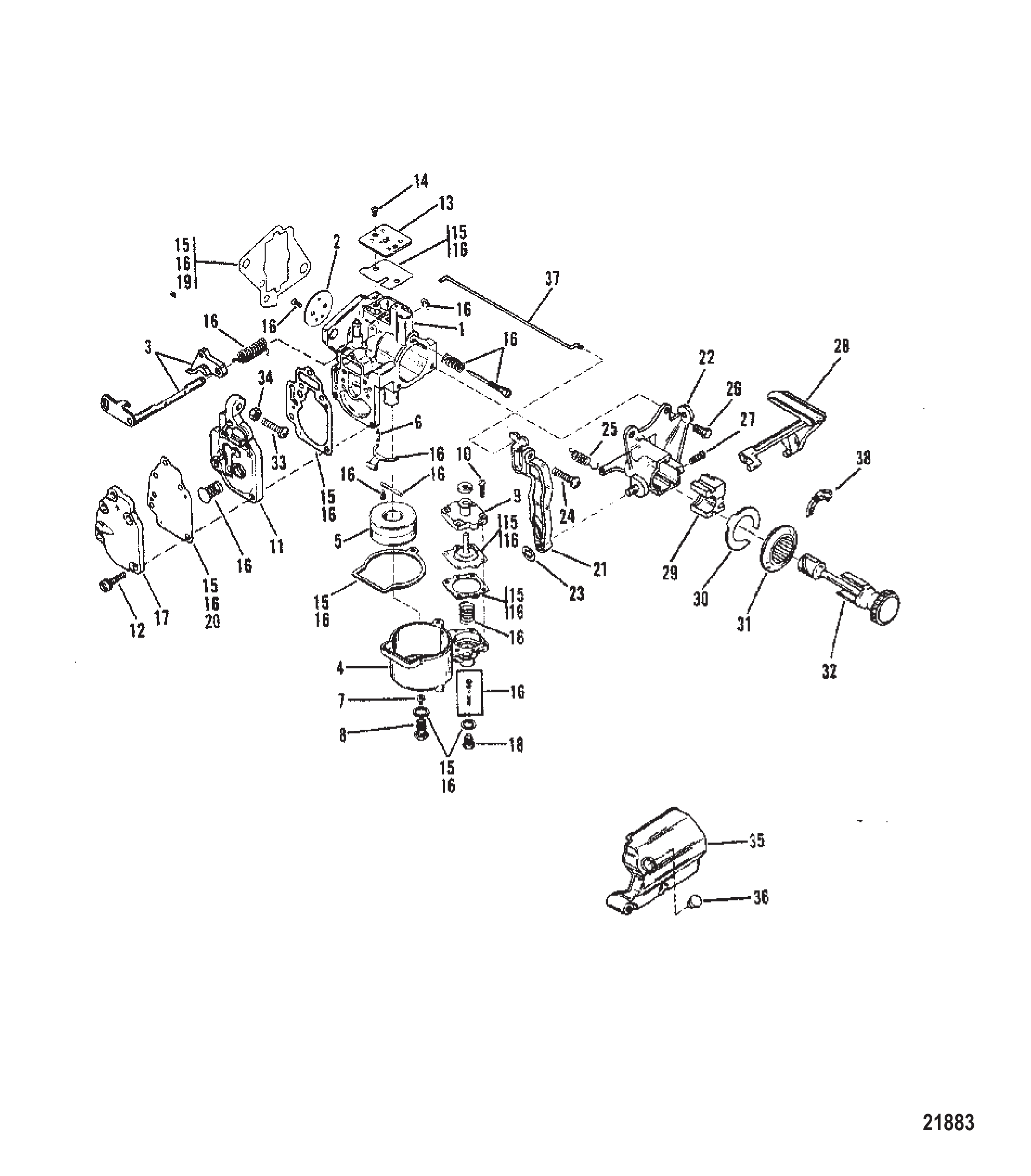 化油器总成(XR10/Magnum 10) Carburetor Assembly (XR10/Magnum 10)