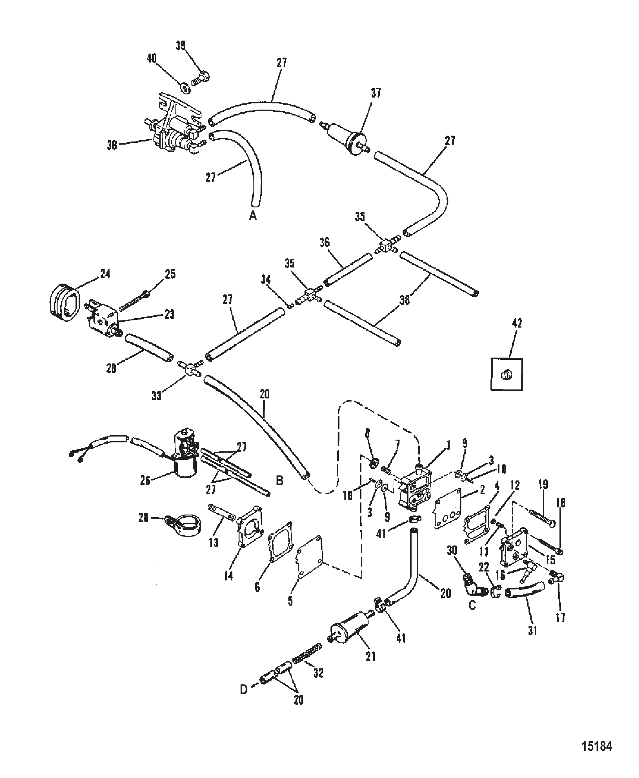 Fuel Pump (Use With 90 Degree Check Valve Reference #16)