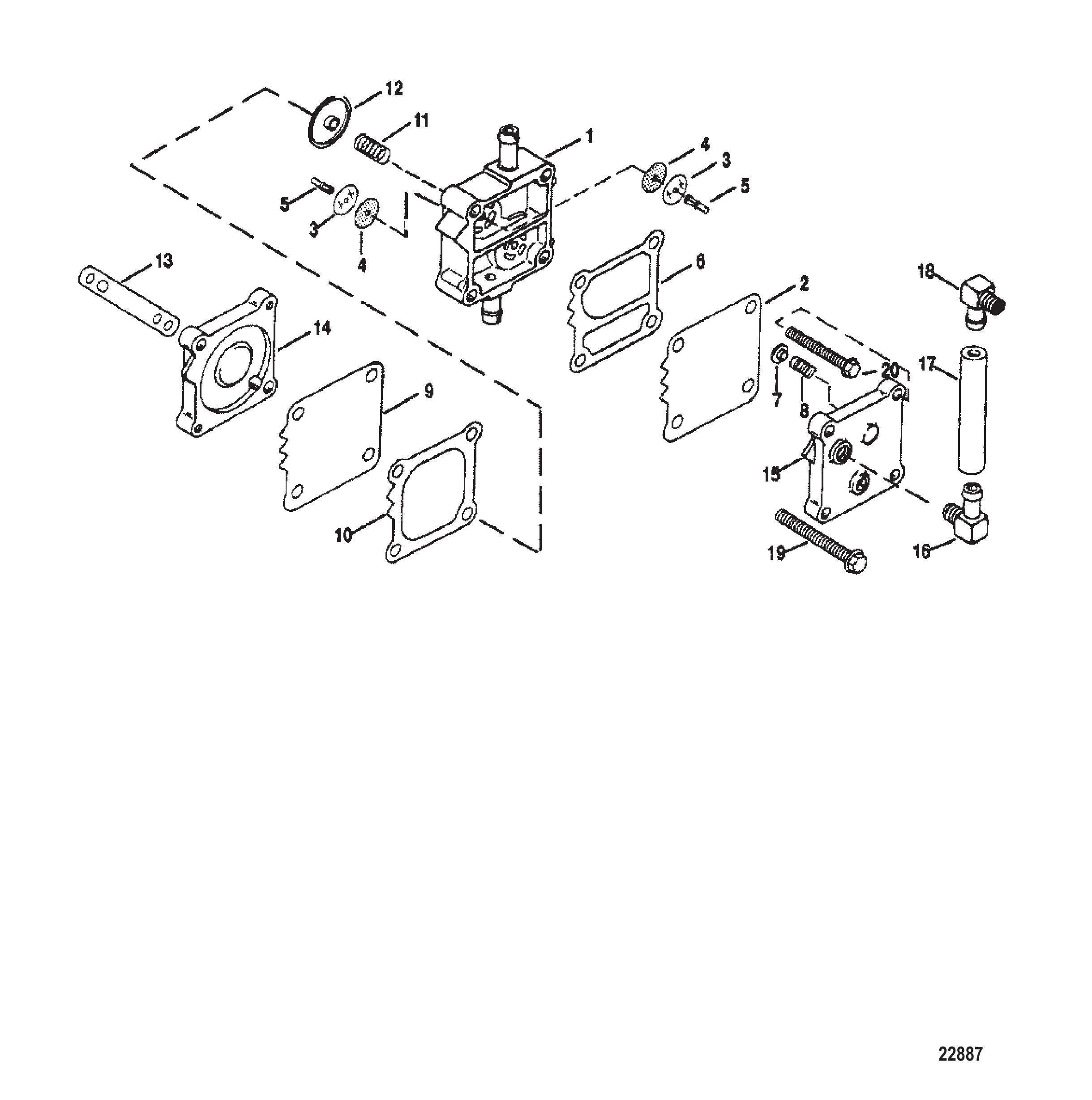 Gear Housing (Propshaft-Counter-S/N-0G437999 & Below)