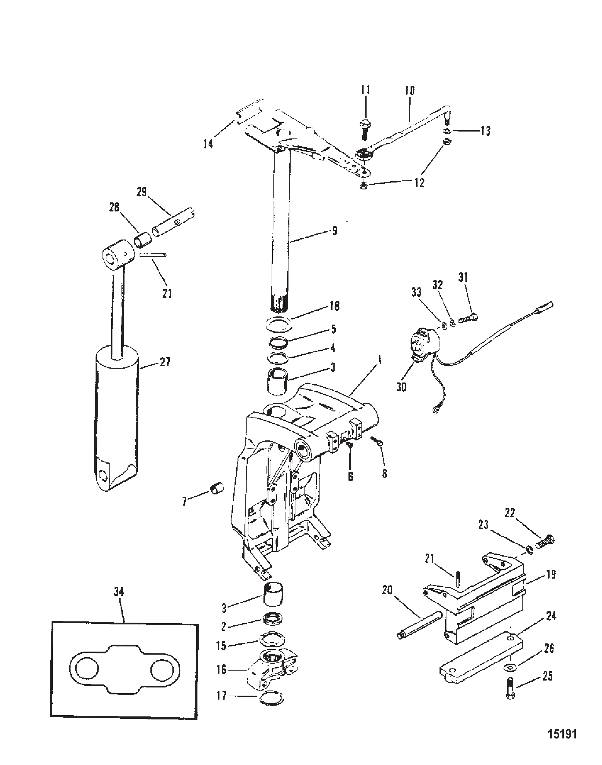 Swivel Bracket And Steering Arm