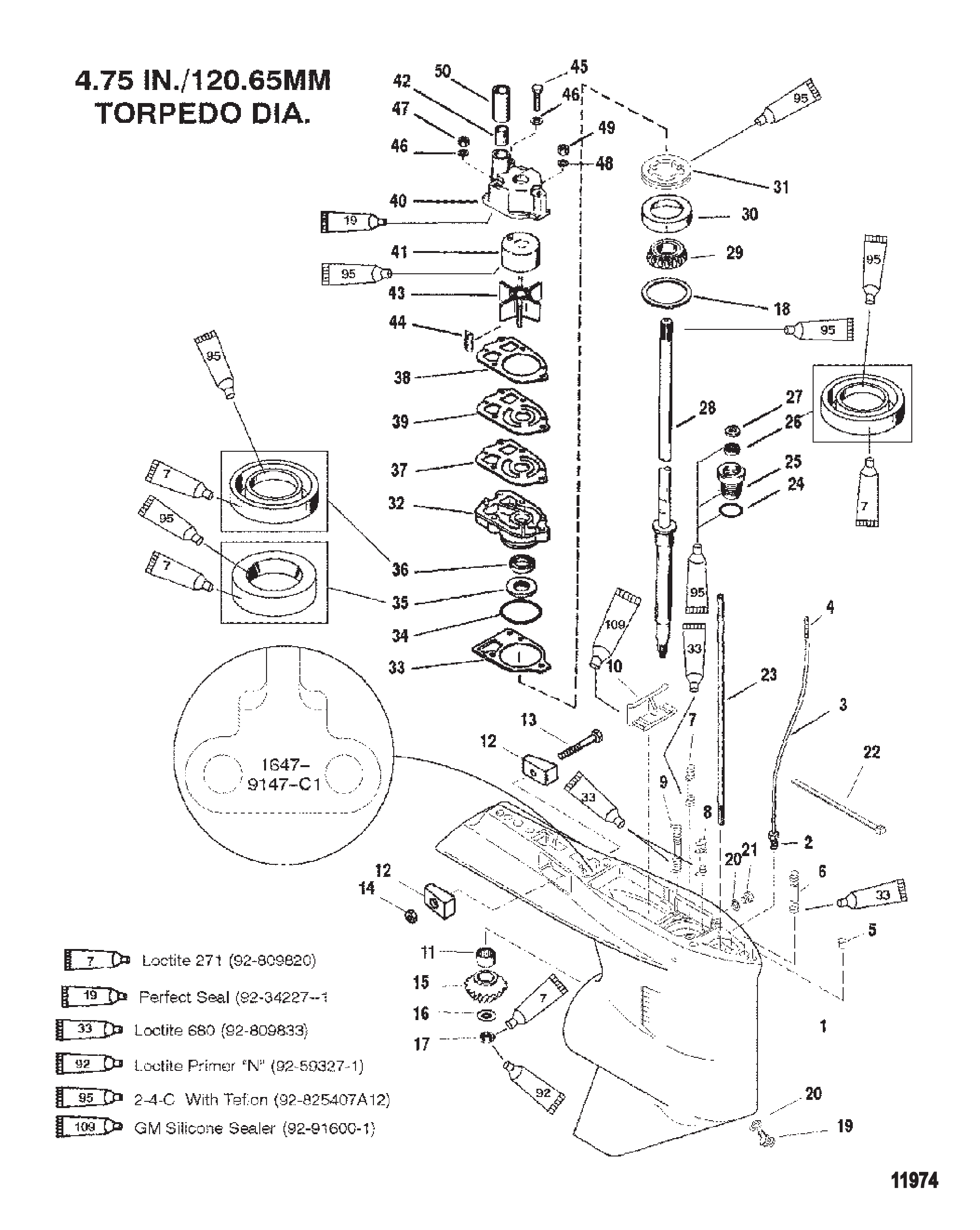 Gear Housing (Driveshaft-Standard-S/N-0G437999 & Below)