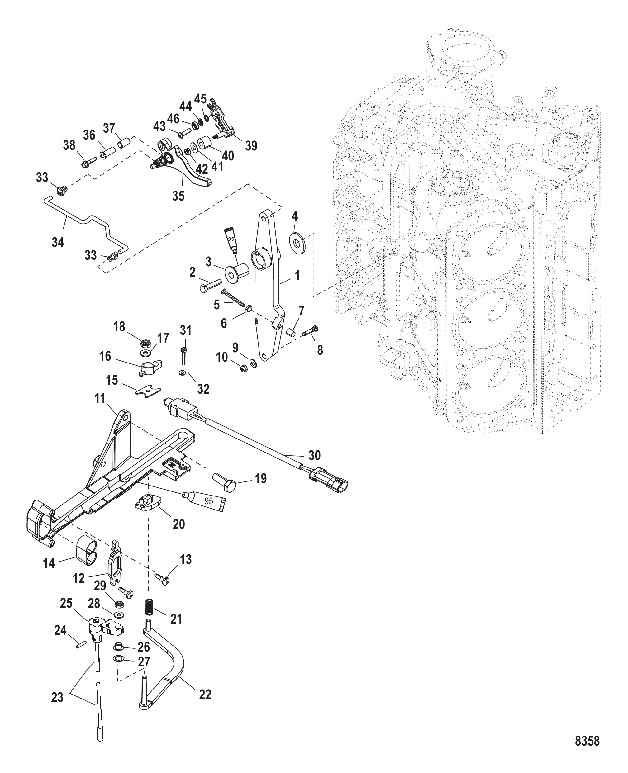 Throttle Lever and Shift Shaft