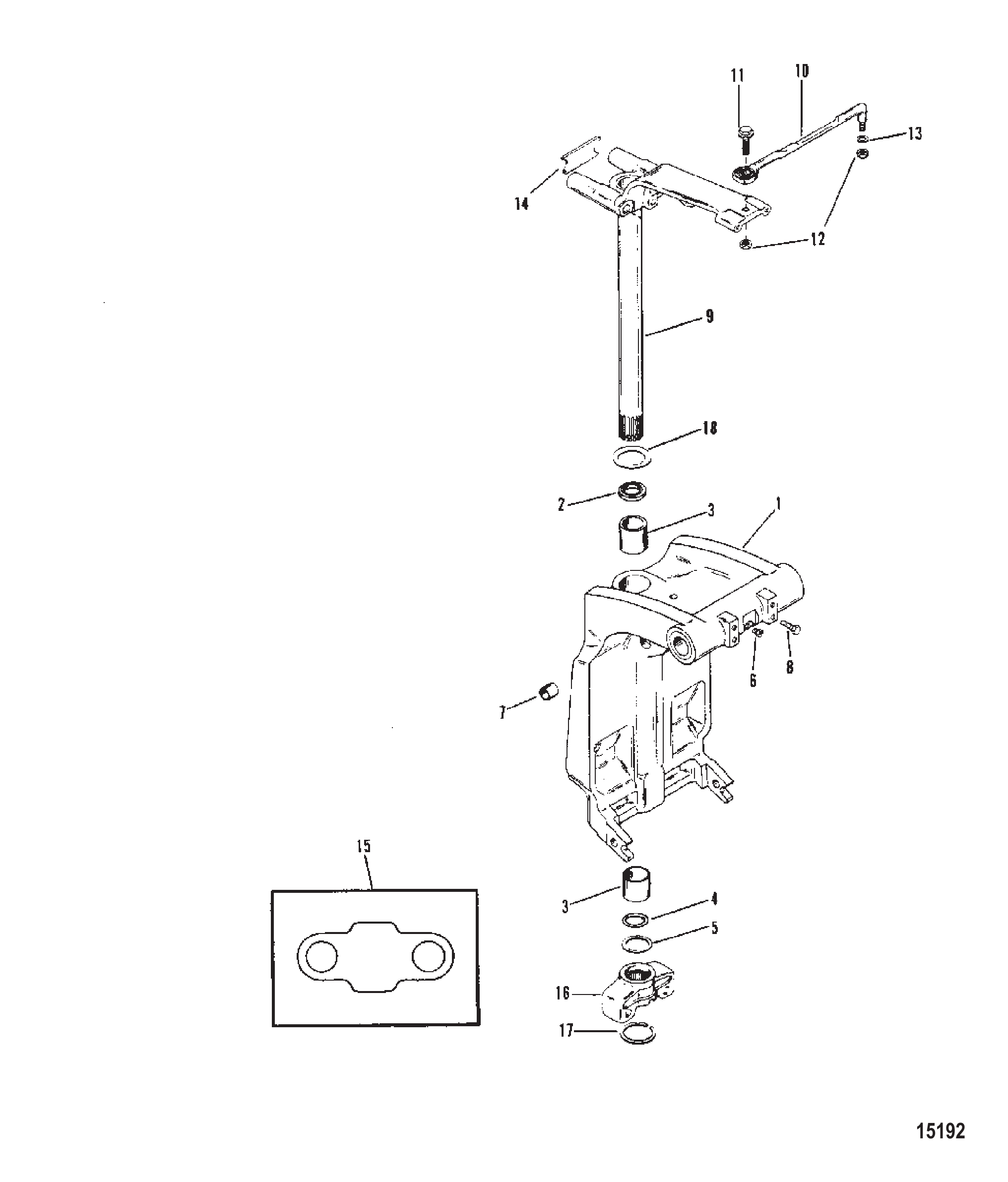 Swivel Bracket and Steering Arm (8709C6 / 818904C)