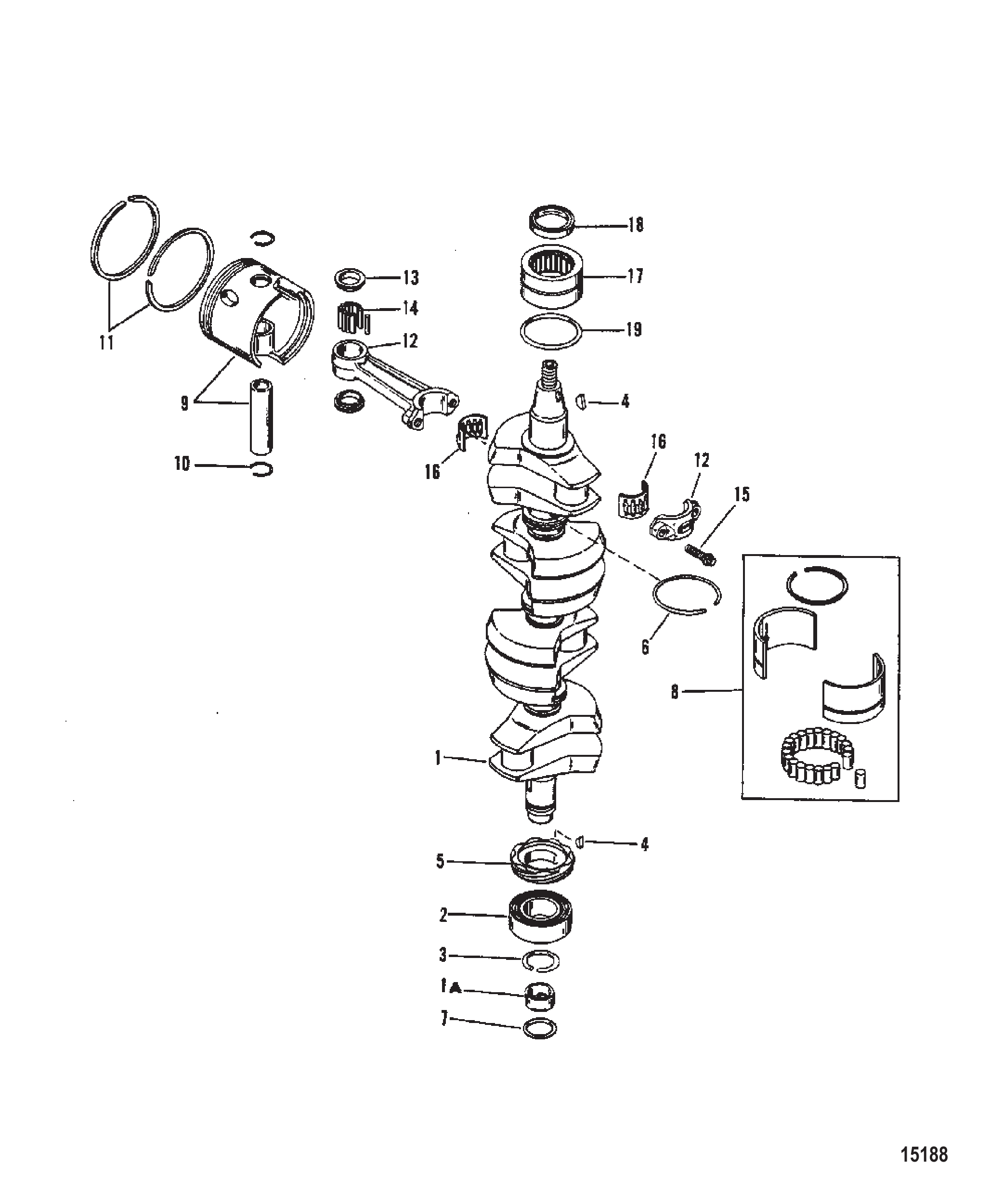 Crankshaft Pistons And Connecting Rods (#638-8532--1)