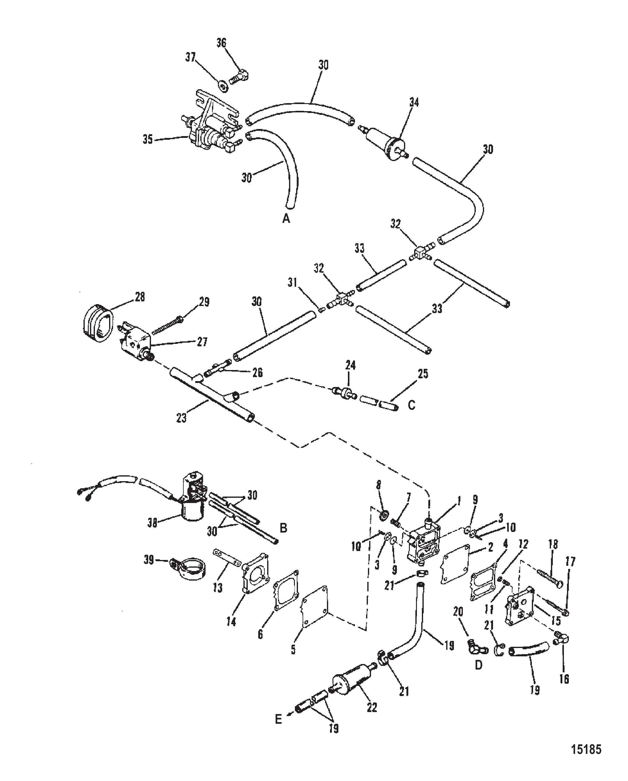 Fuel Pump (Use With Inline Check Valve Reference Number 24)