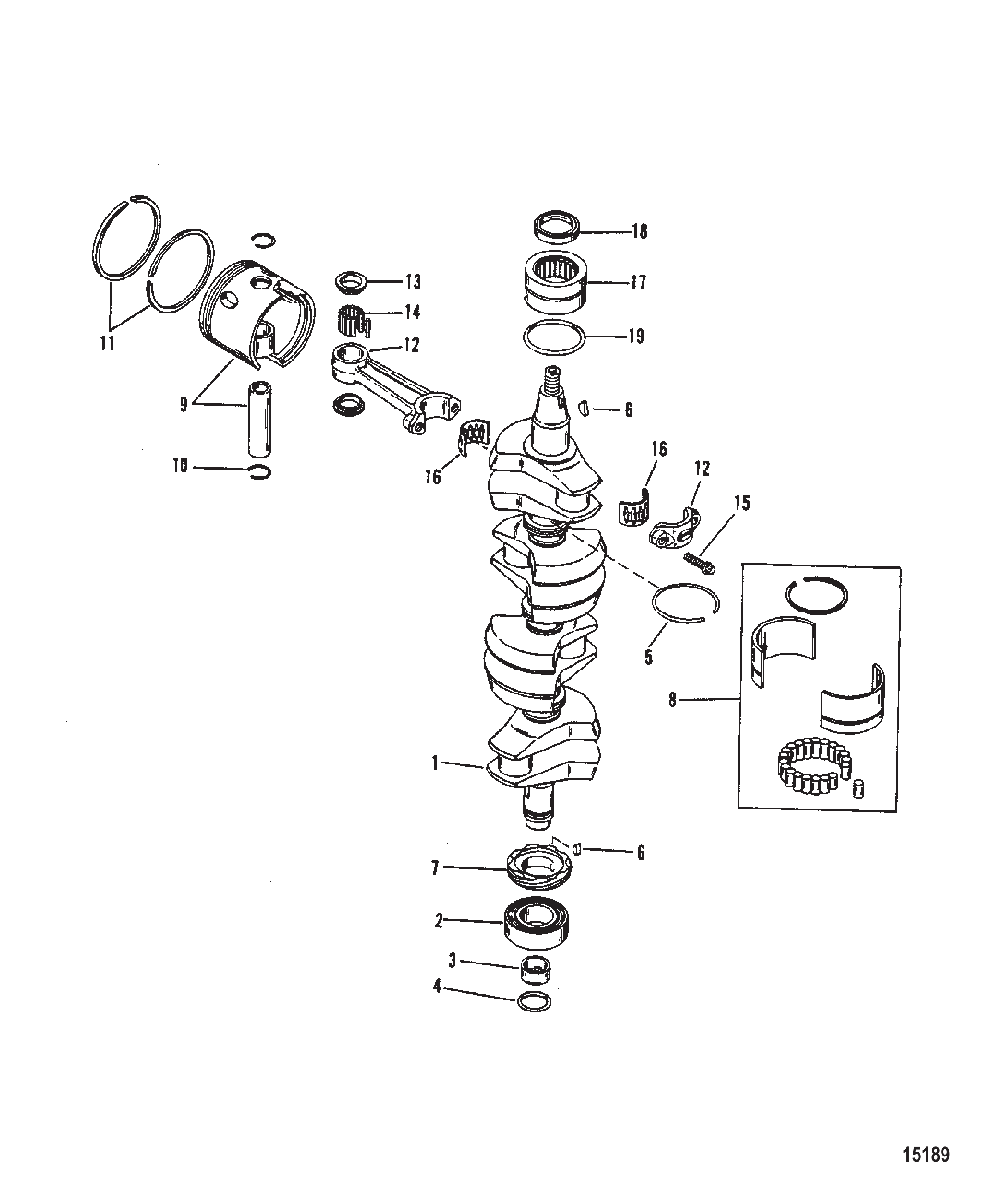 Crankshaft Pistons And Connecting Rods (646-818846)