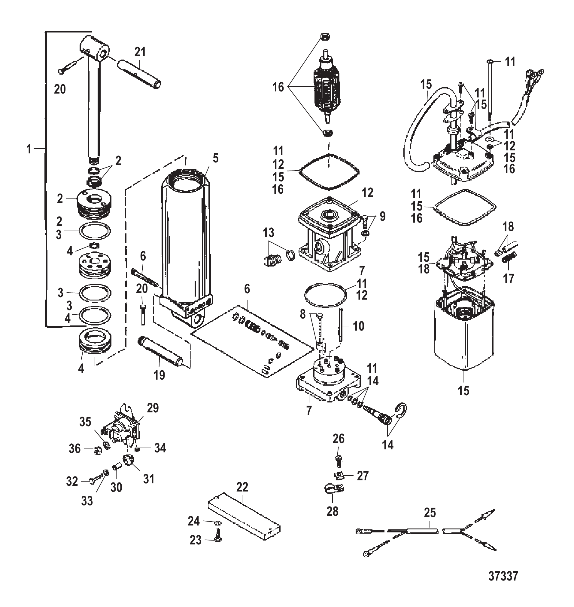 POWER TRIM (BLACK FILL PLUG)(G359967/9934136 AND BELOW