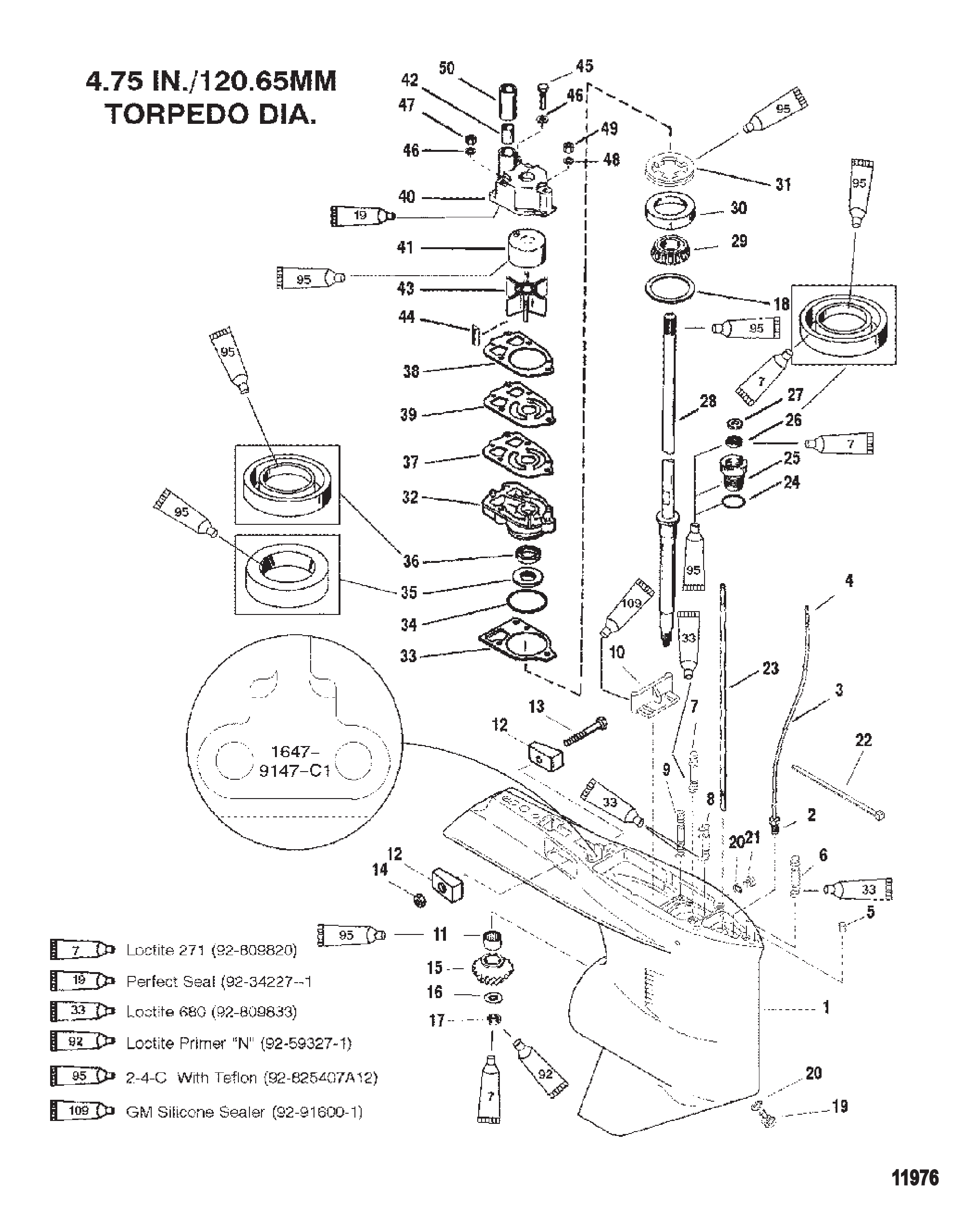 Gear Housing (Driveshaft-Counter-S/N-0G437999 & Below)
