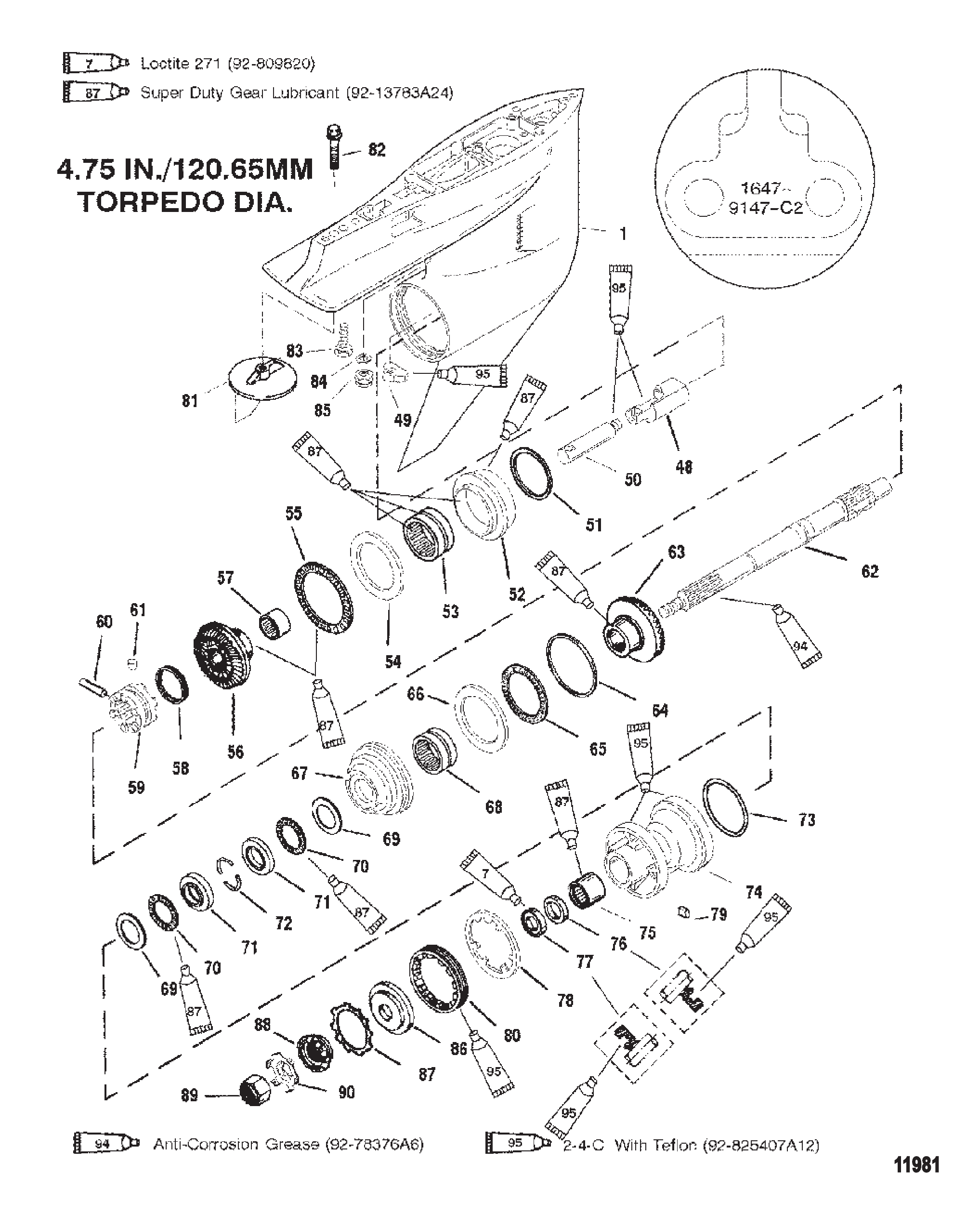 Gear Housing (Propshaft-Counter-S/N-0G438000 & Up)