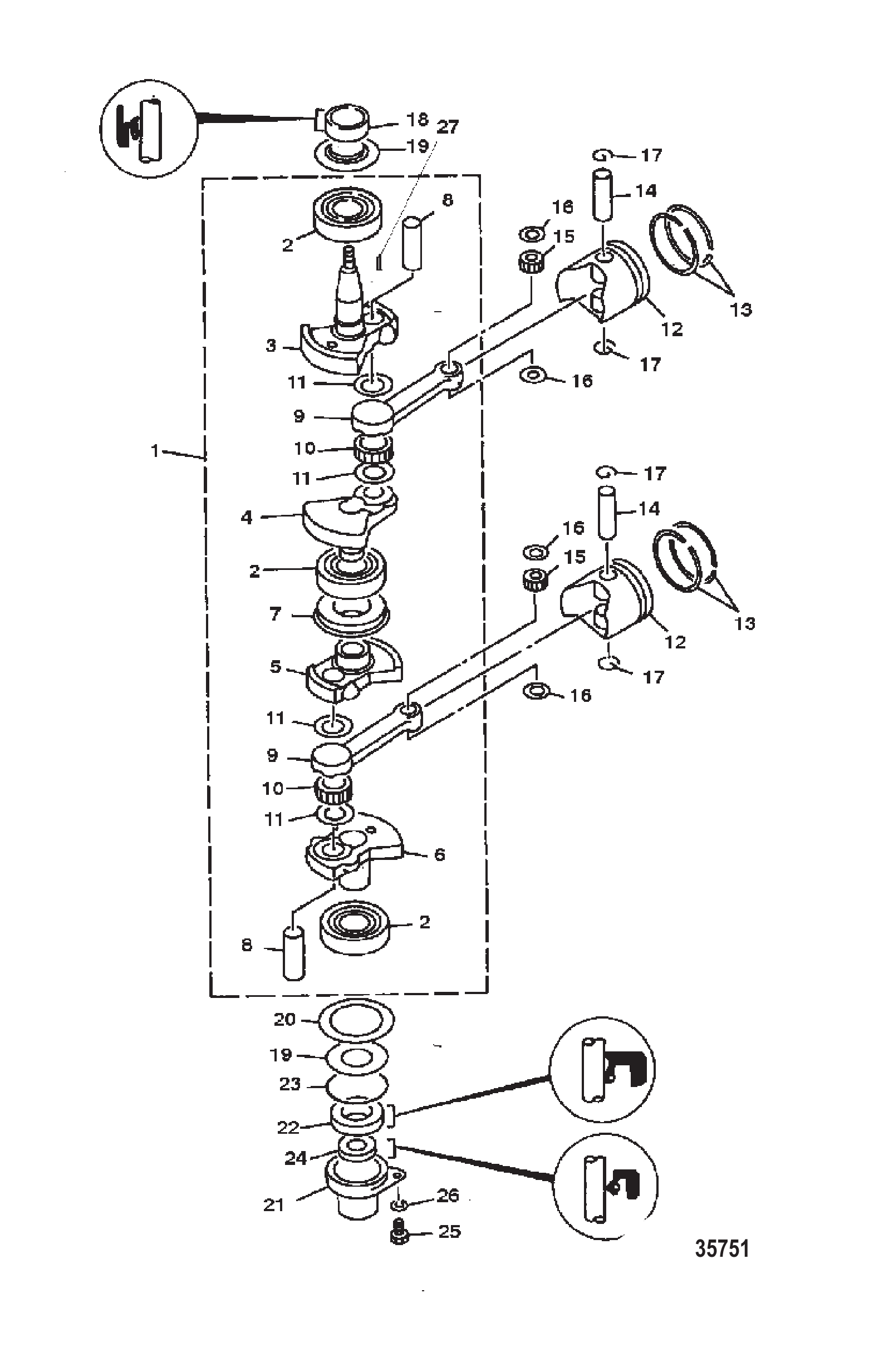 Crankshaft, Pistons and Connecting Rods