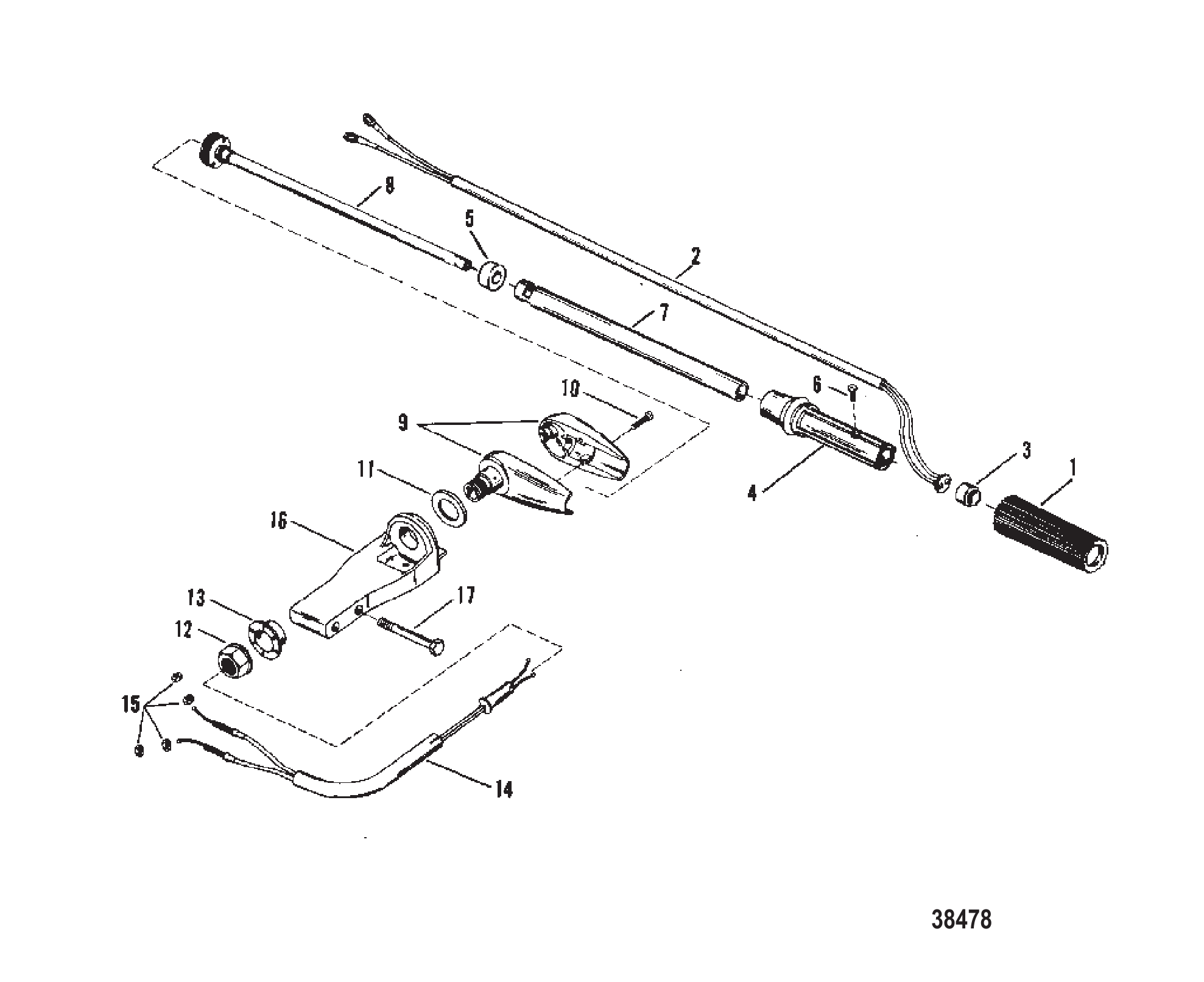 STEERING HANDLE ASSEMBLY (MARINER)(MANUAL)