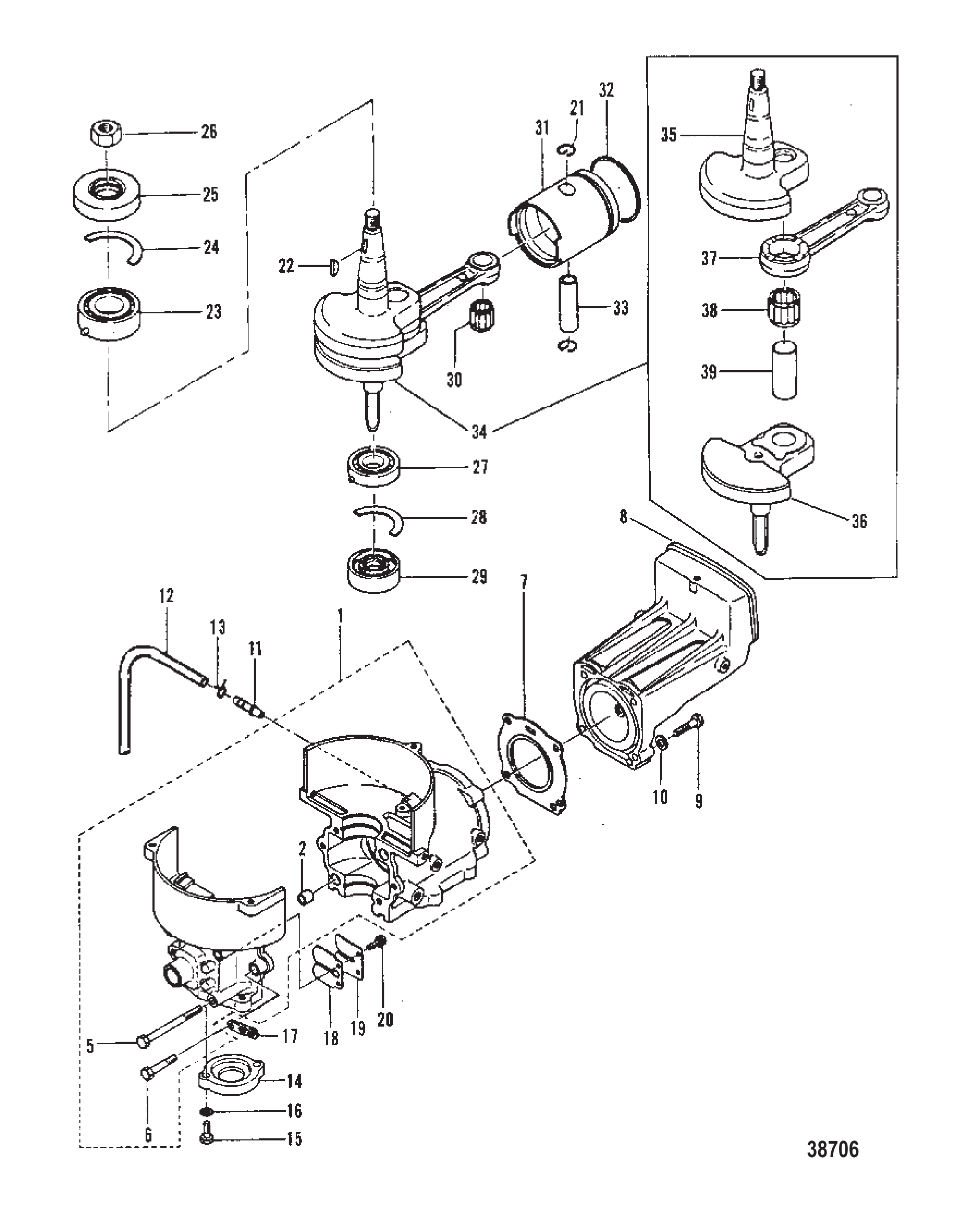 气缸体、曲轴和活塞 CYLINDER BLOCK, CRANKSHAFT AND PISTON