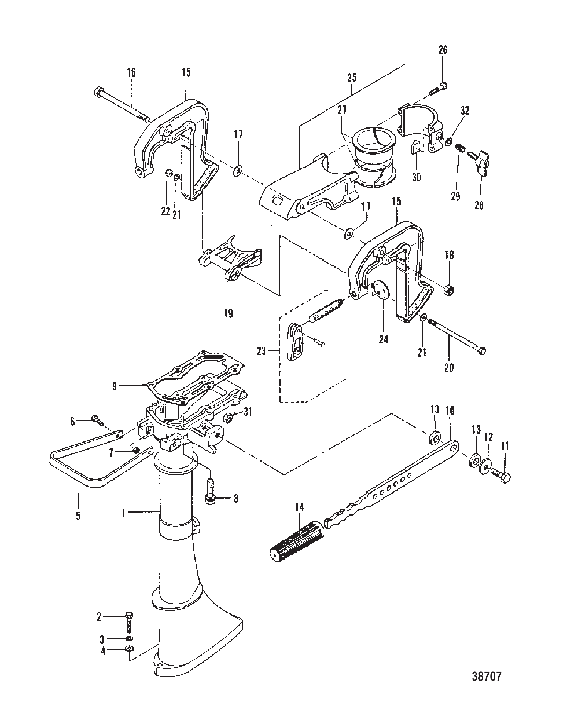 驱动轴壳体和夹紧支架 DRIVESHAFT HOUSING AND CLAMP BRACKETS