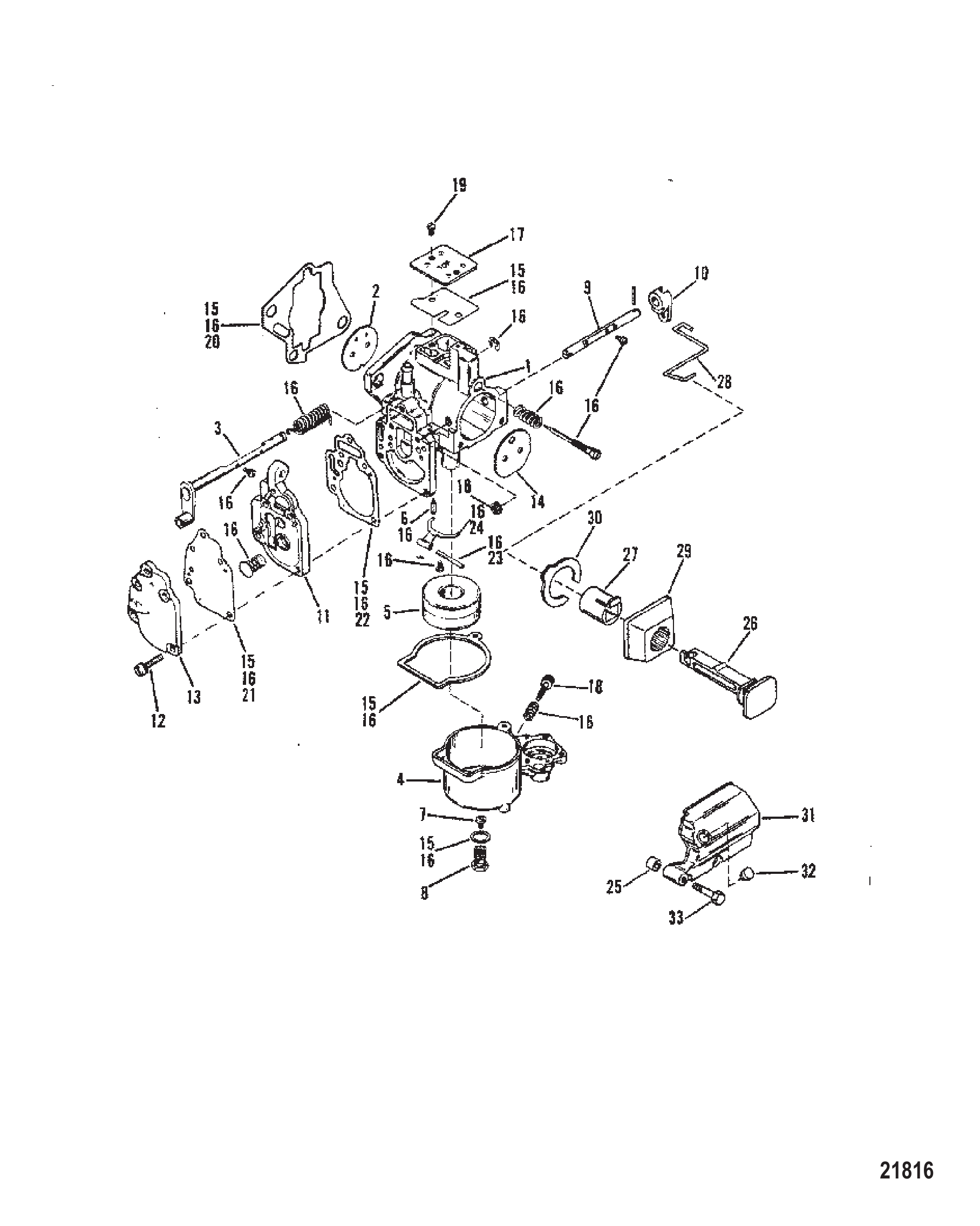 Carburetor (SeaPro/Marathon 25/ Super15)