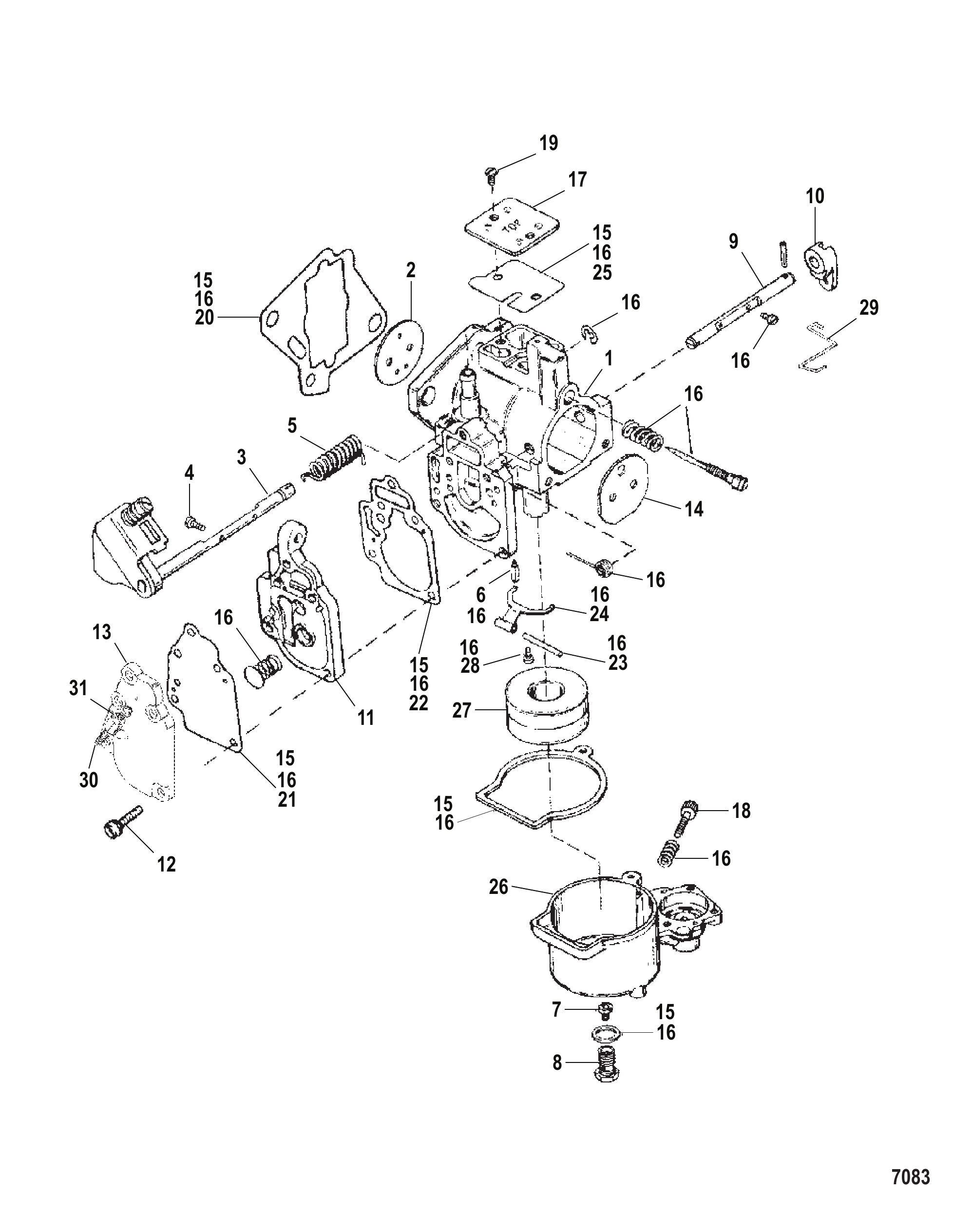 Carburetor (Seapro/Marathon 20/25)