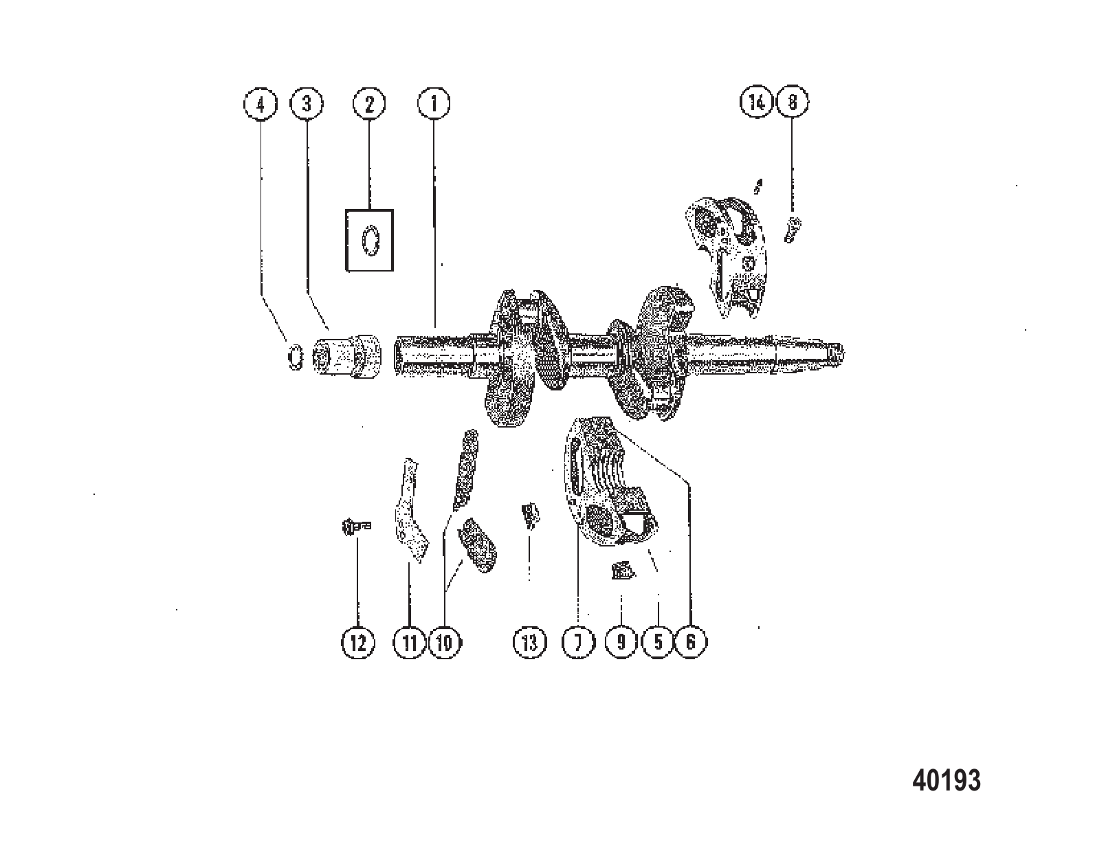 CRANKSHAFT AND CENTER MAIN BEARING ASSEMBLY