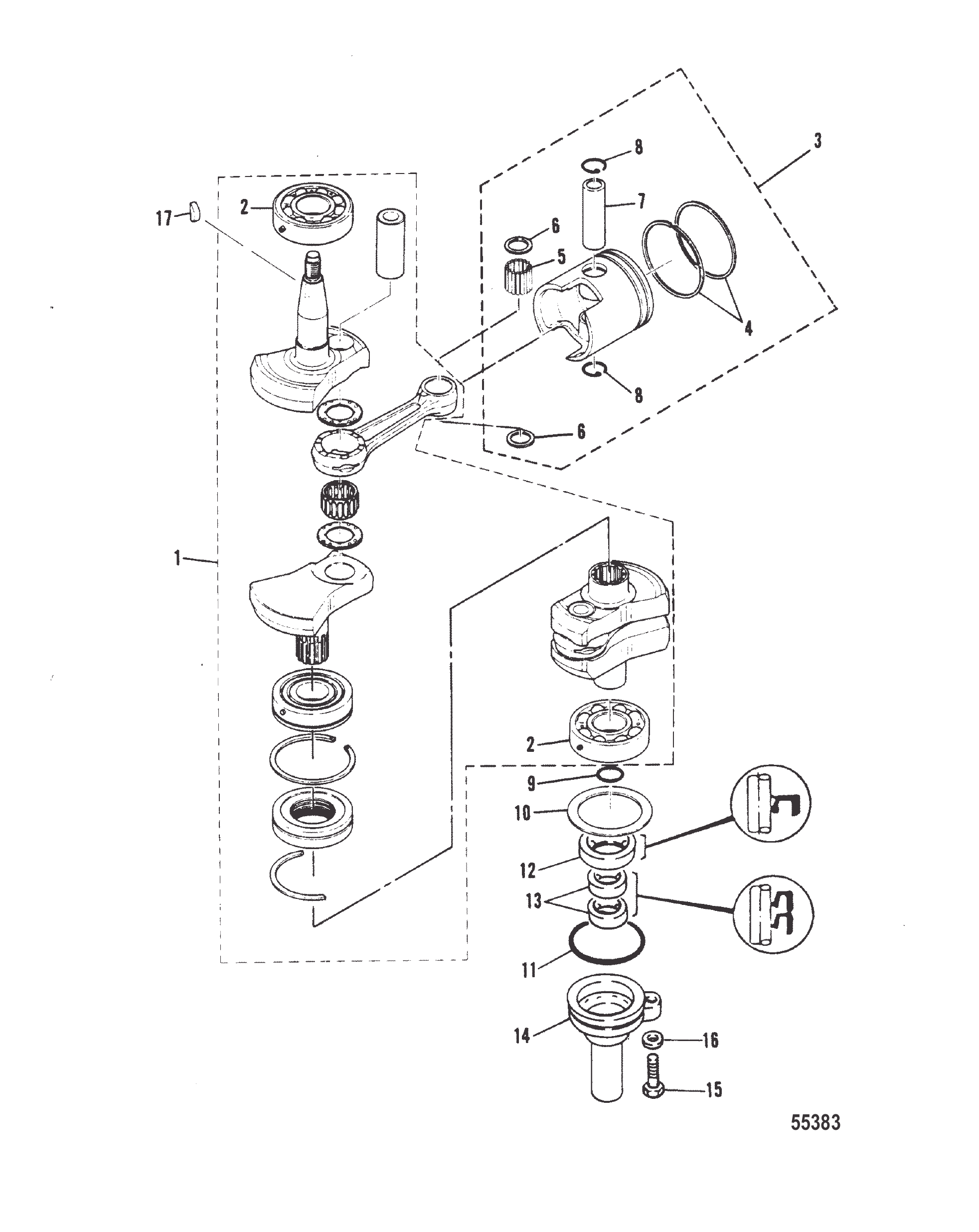 CRANKSHAFT AND PISTON