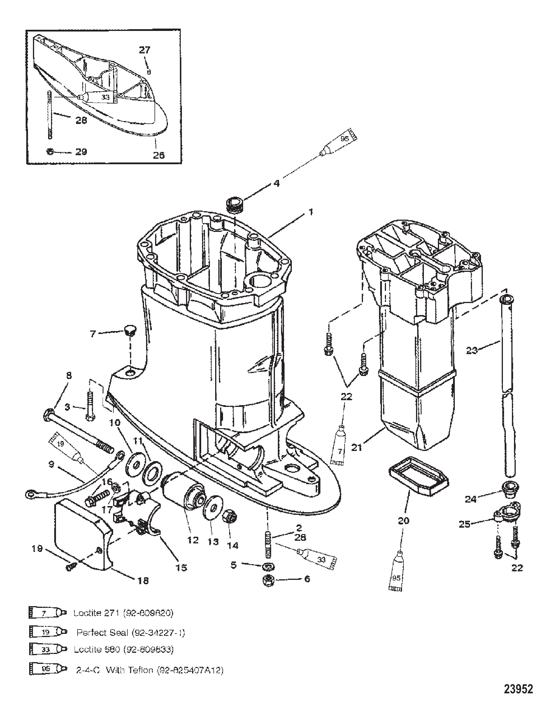 DRIVESHAFT HOUSING (S/N-0G437999 AND BELOW)
