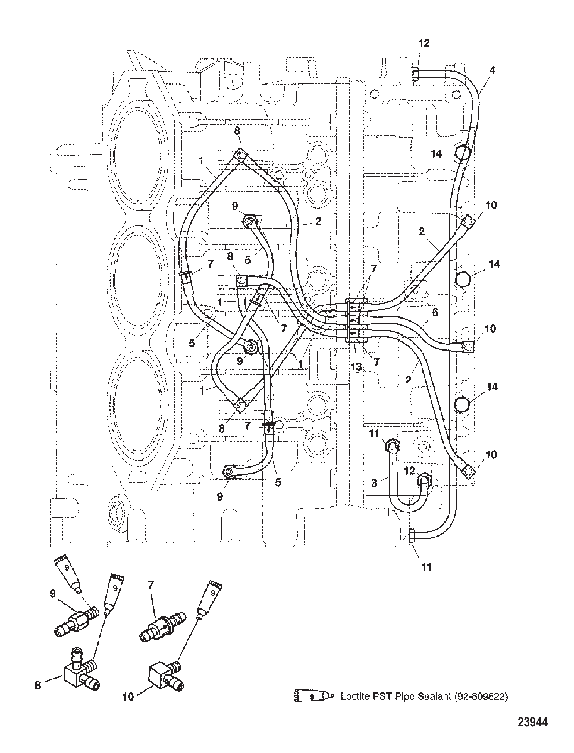 泄放系统(右舷)(序列号0G437999及以下) BLEED SYSTEM (STARBOARD) (S/N-0G437999 & BELOW)