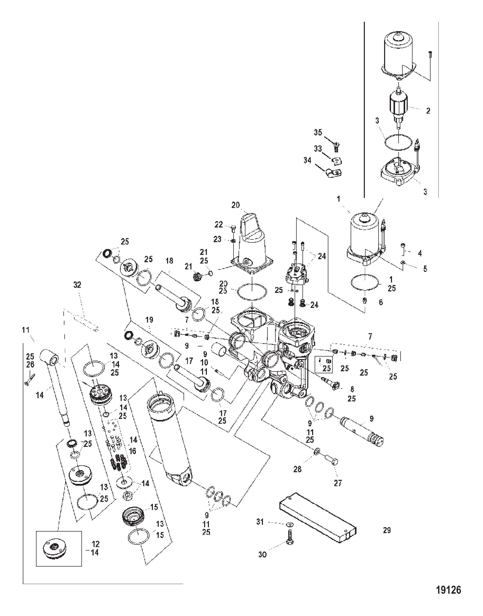 动力升降组件(铸造泵壳)金属电机壳体 POWER TRIM COMPONENTS (CAST PUMP HOUSING) Metal Motor Housing