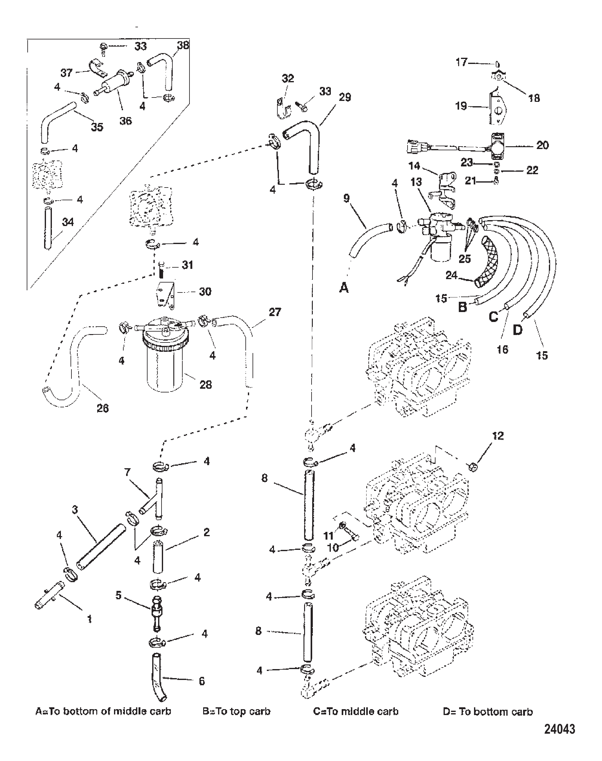 燃油管路(喷油) FUEL LINES (OIL INJECTION)