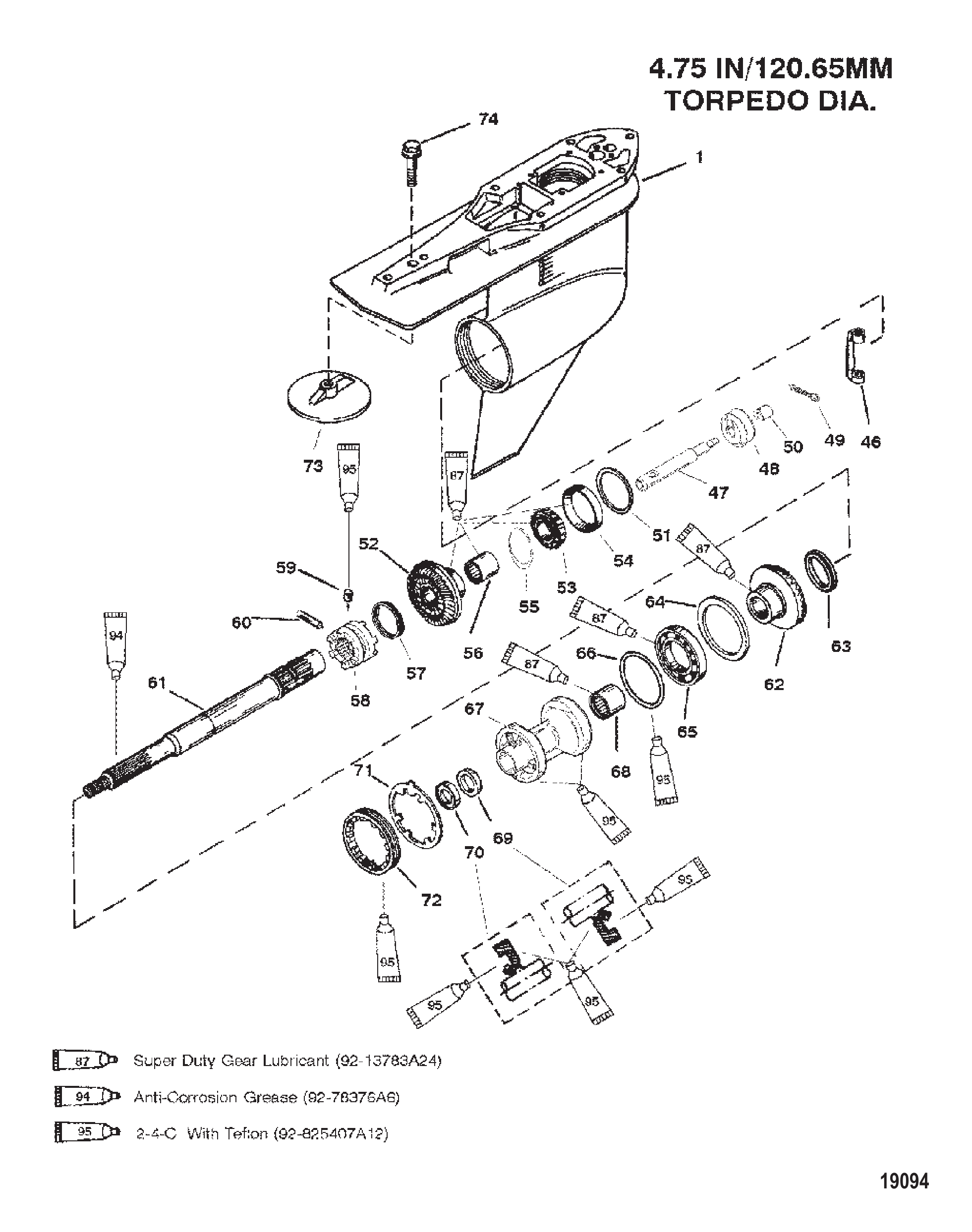 齿轮箱壳体(螺旋桨轴-标准-序列号0G960499及以下) GEAR HSG (PROP SHAFT-STD-S/N-0G960499 & BELOW)