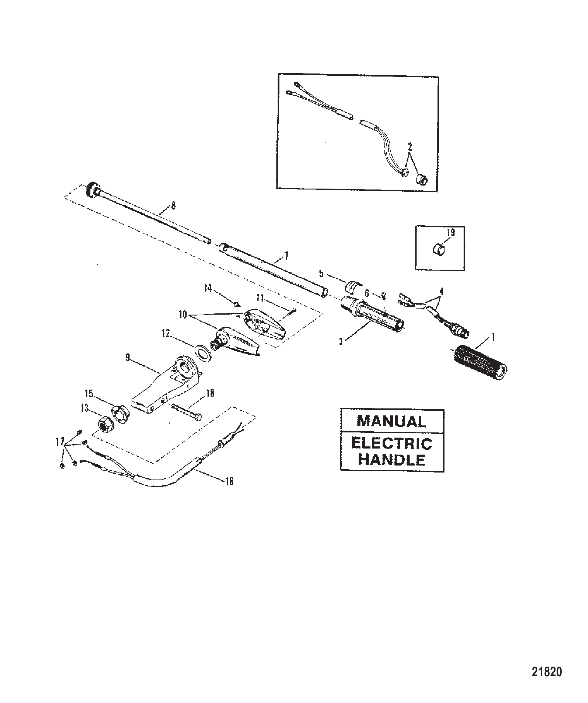 转向手柄总成(手动/电动手柄) Steering Handle Assembly (Manual/Electric Handle)