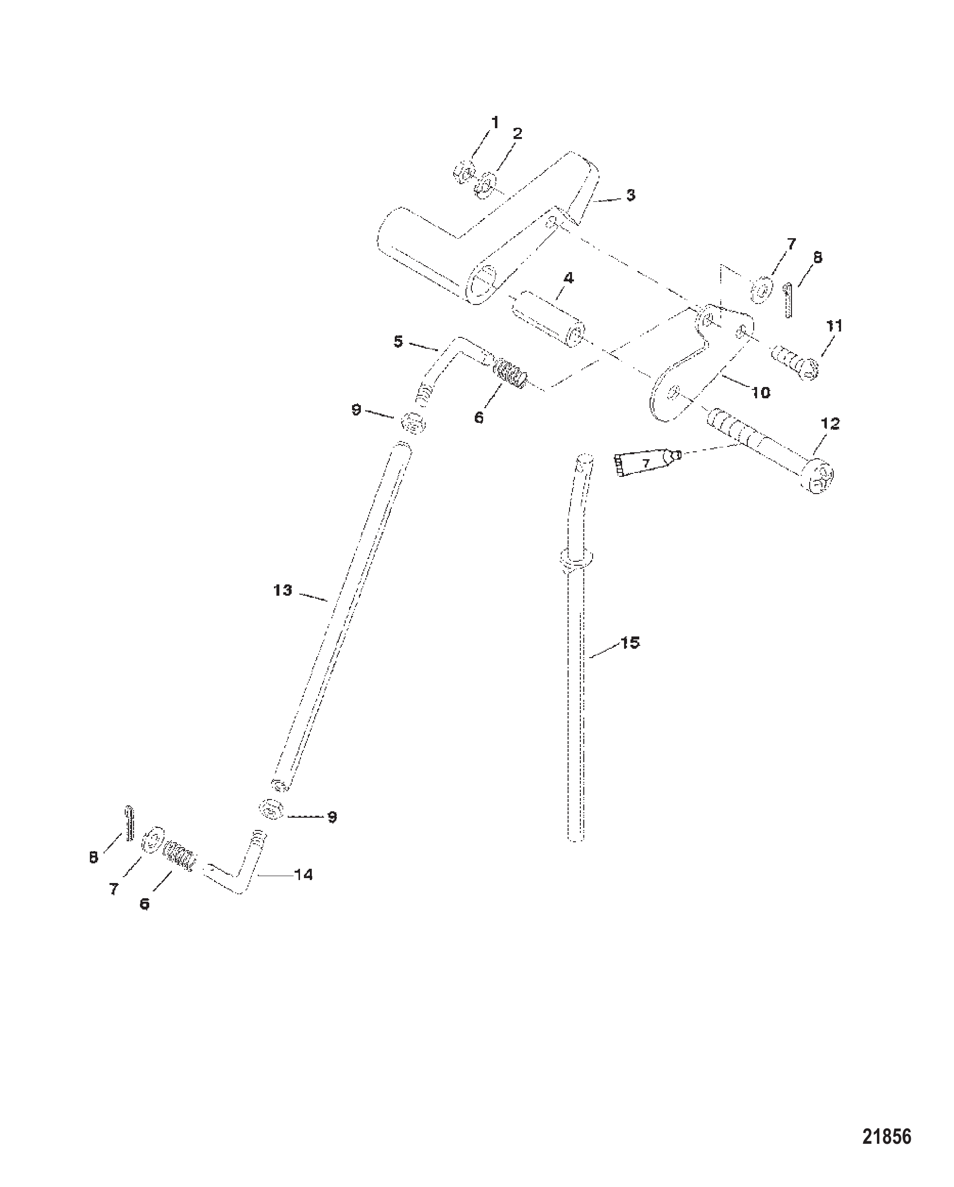 喷水推进联动装置(序列号 0G157846 及以上) Jet Linkage (S/N 0G157846 & Up)