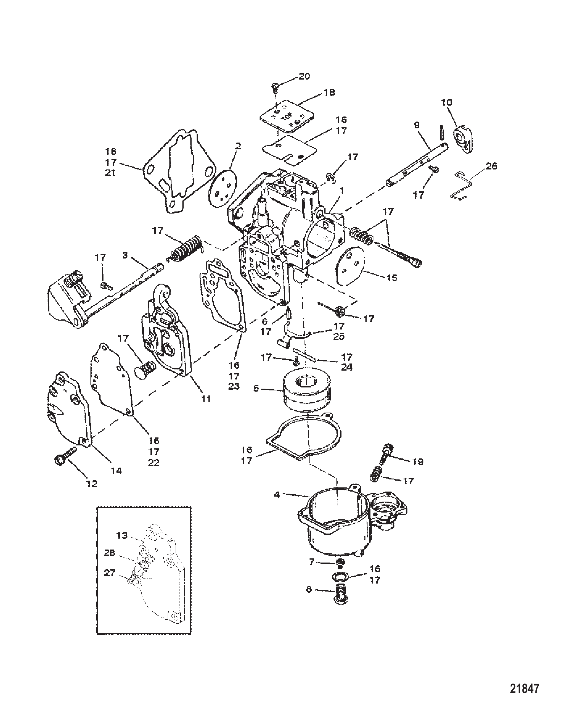 化油器(SeaPro/Marathon 15/25 & Super 15) Carburetor (SeaPro/Marathon 15/25 & Super 15)