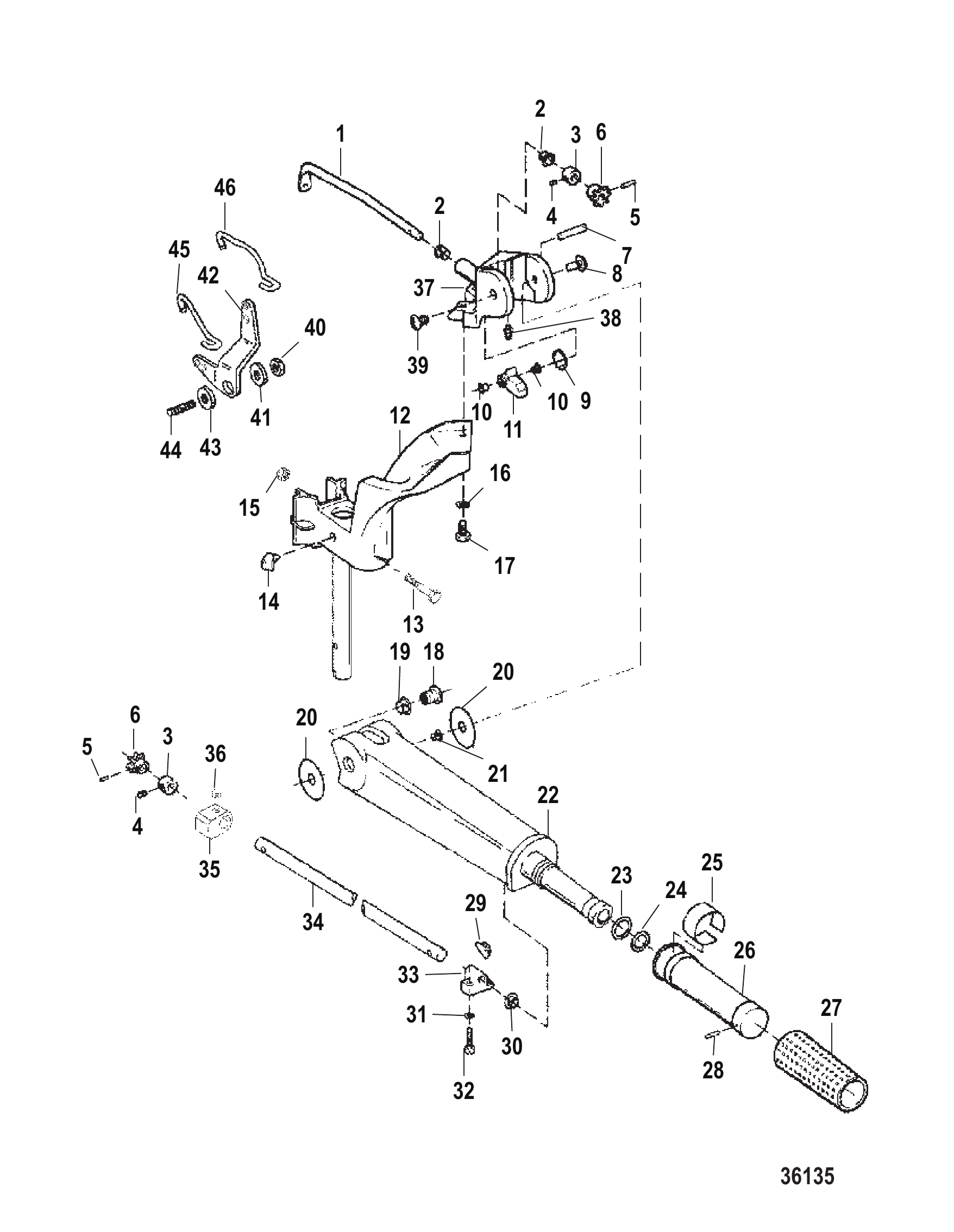 TILLER HANDLE/LINKAGE
