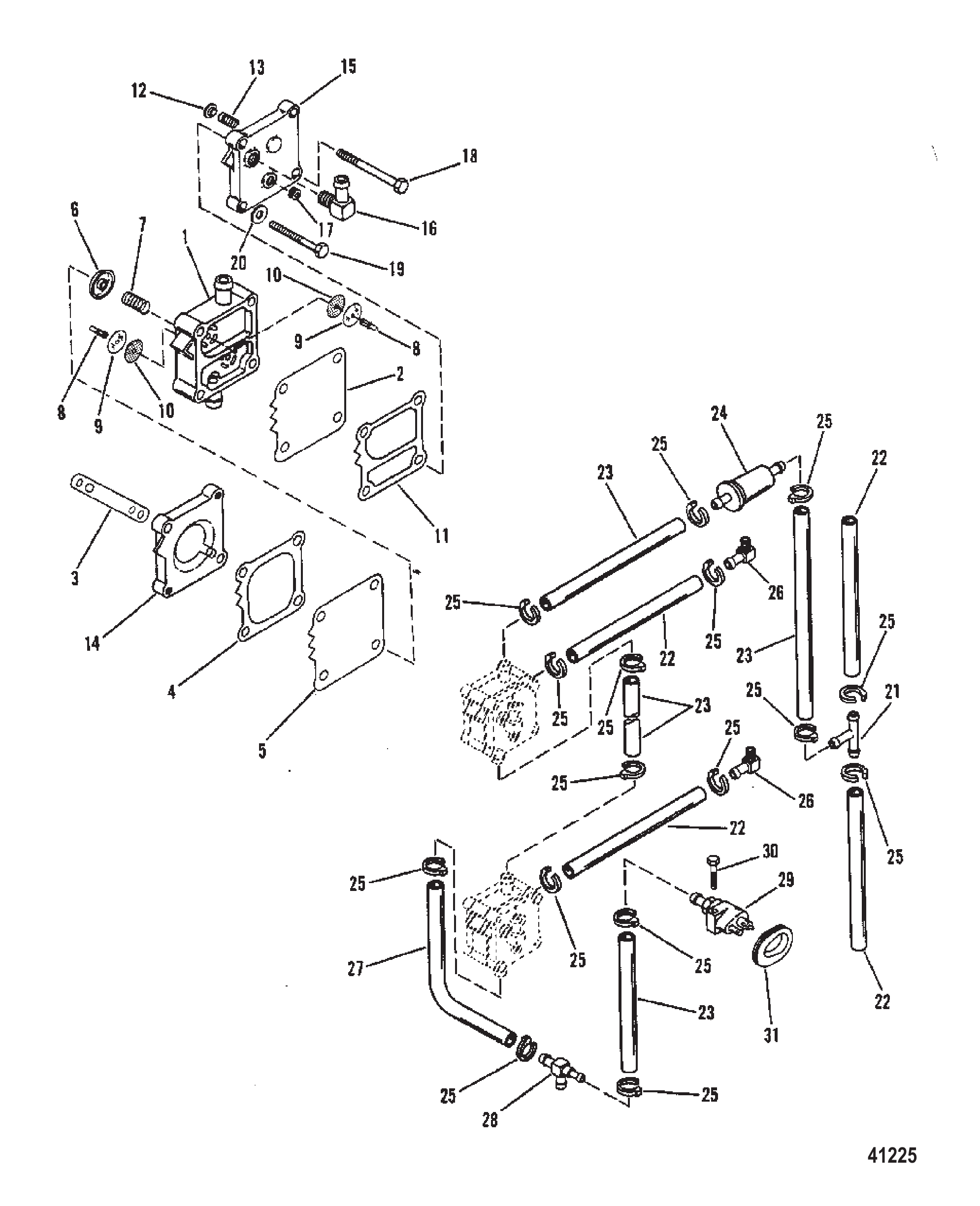 FUEL PUMP (SERIAL #D000749 AND BELOW)