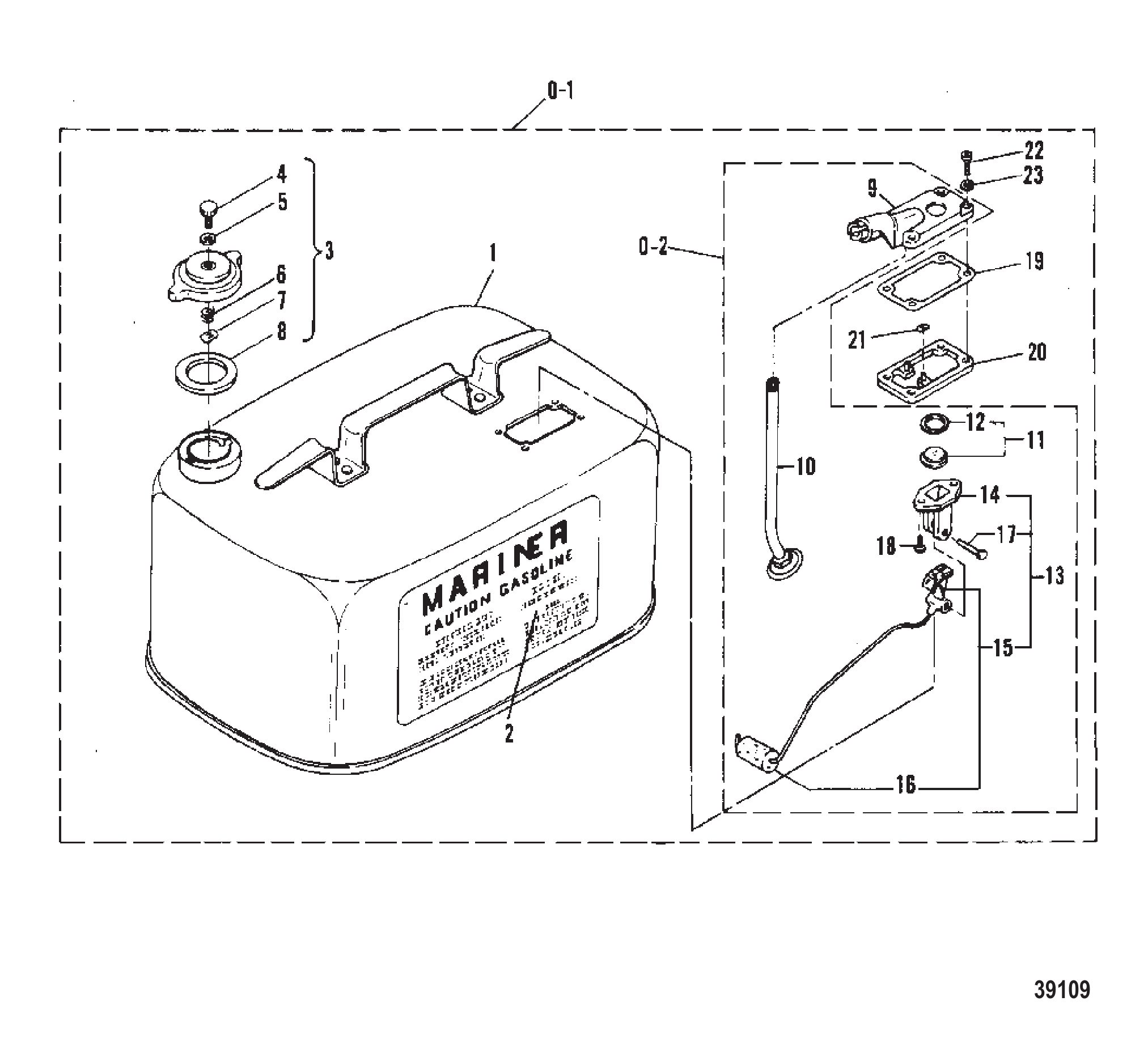 FUEL TANK ASSEMBLY (NOT ORIGINAL EQUIPMENT TANK)