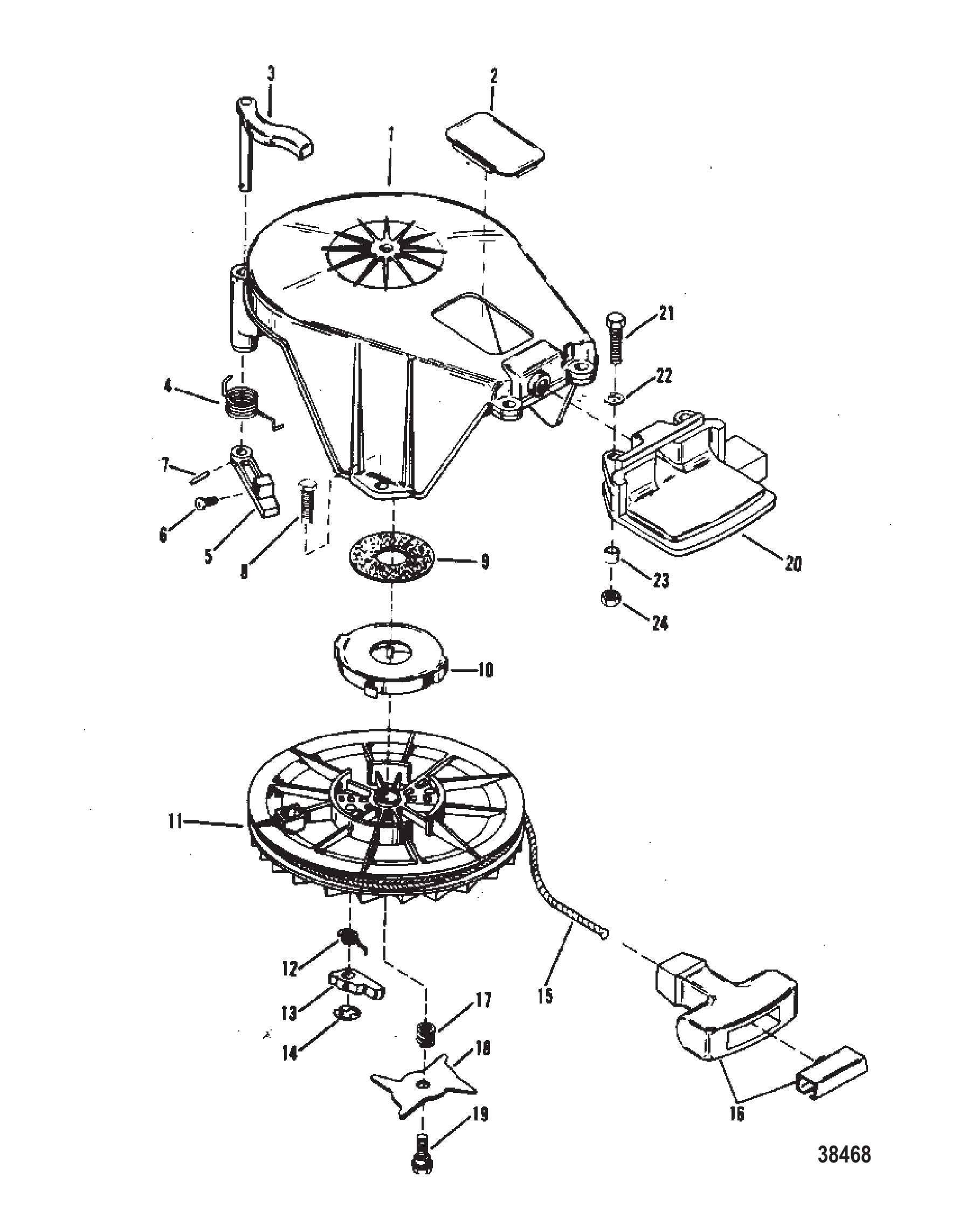启动器总成(手动) STARTER ASSEMBLY MANUAL