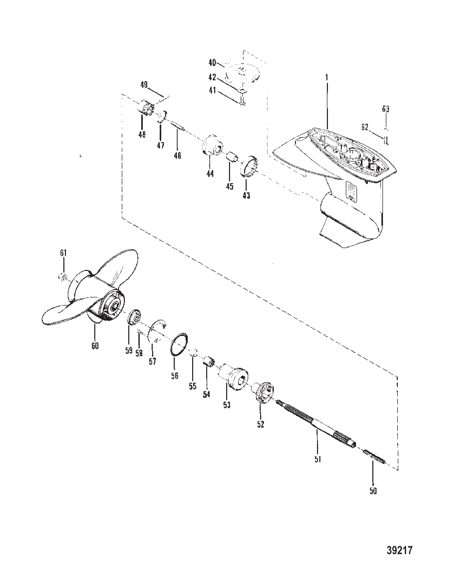 齿轮箱(螺旋桨轴) GEAR HOUSING (PROPELLER SHAFT)